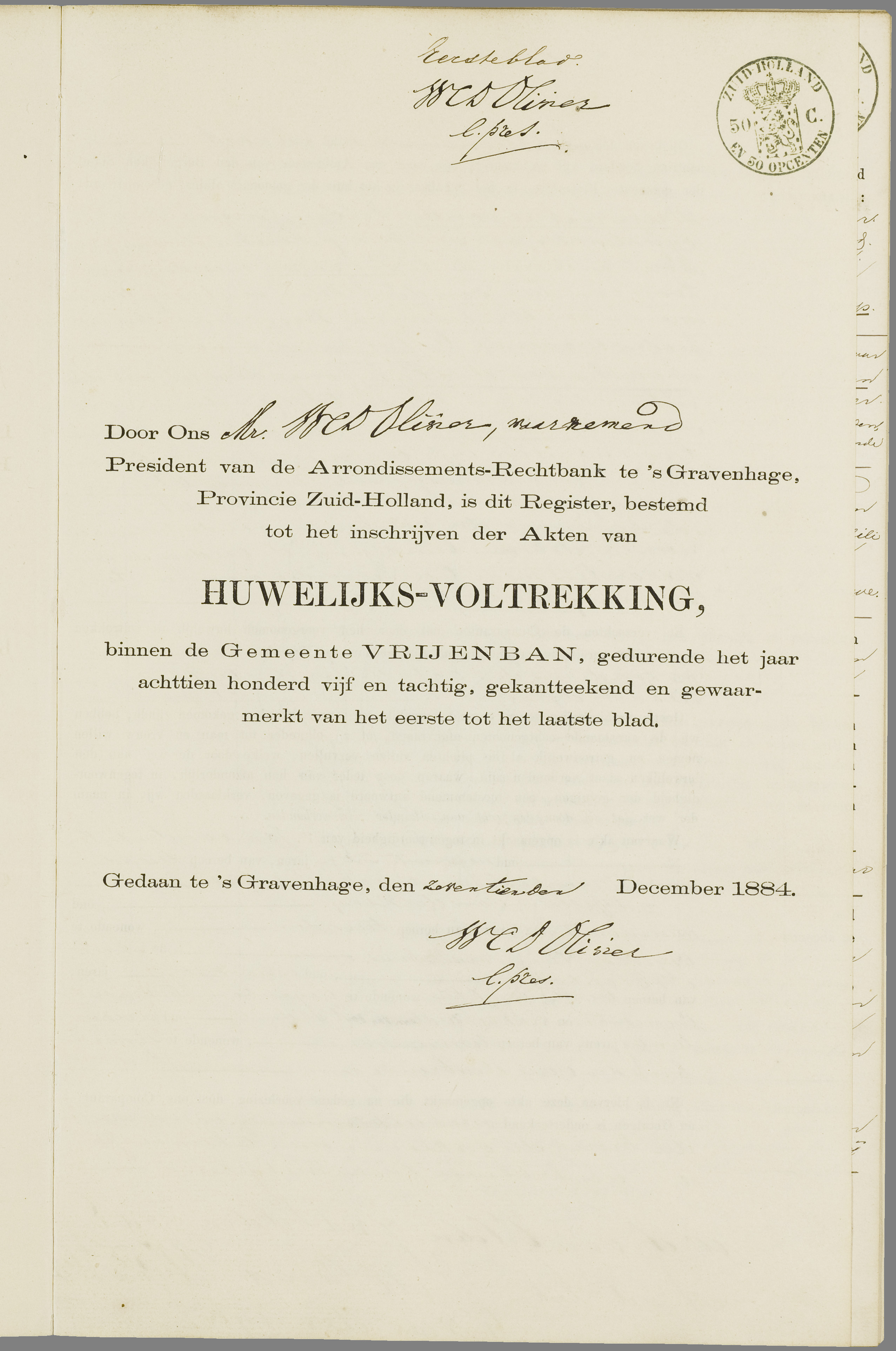 Scan 38 uit het bronpakket: Vrijenban: huwelijk en echtscheiding 1883–1892