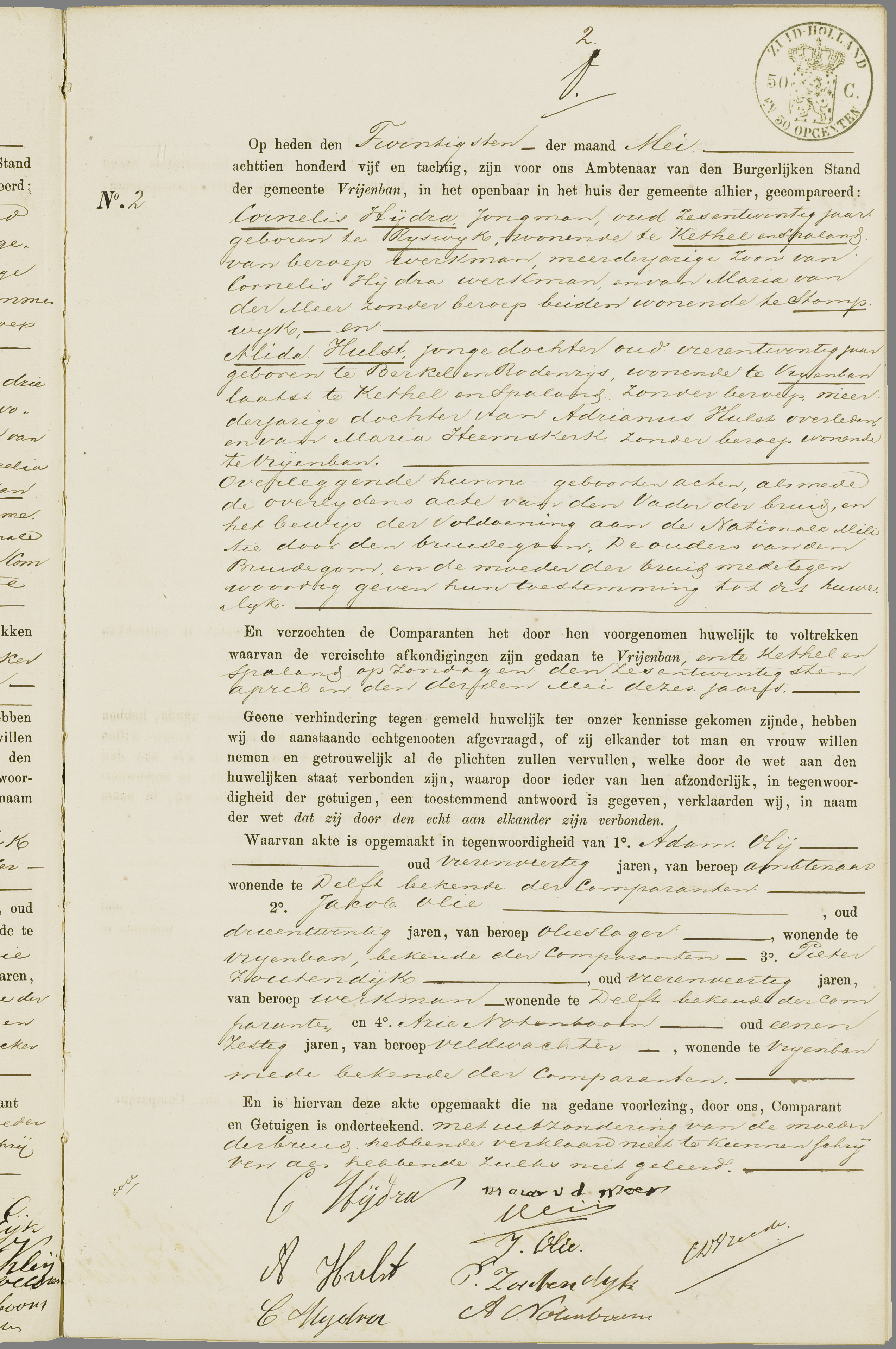 Scan 40 uit het bronpakket: Vrijenban: huwelijk en echtscheiding 1883–1892