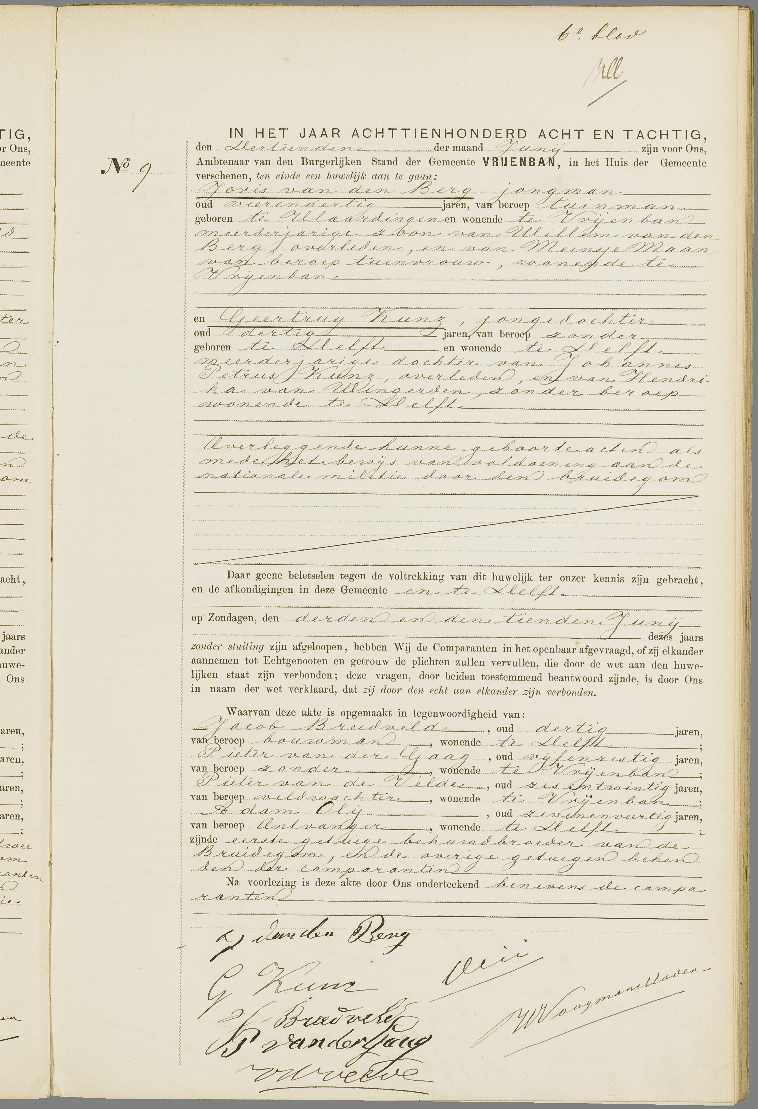 Scan 92 uit het bronpakket: Vrijenban: huwelijk en echtscheiding 1883–1892