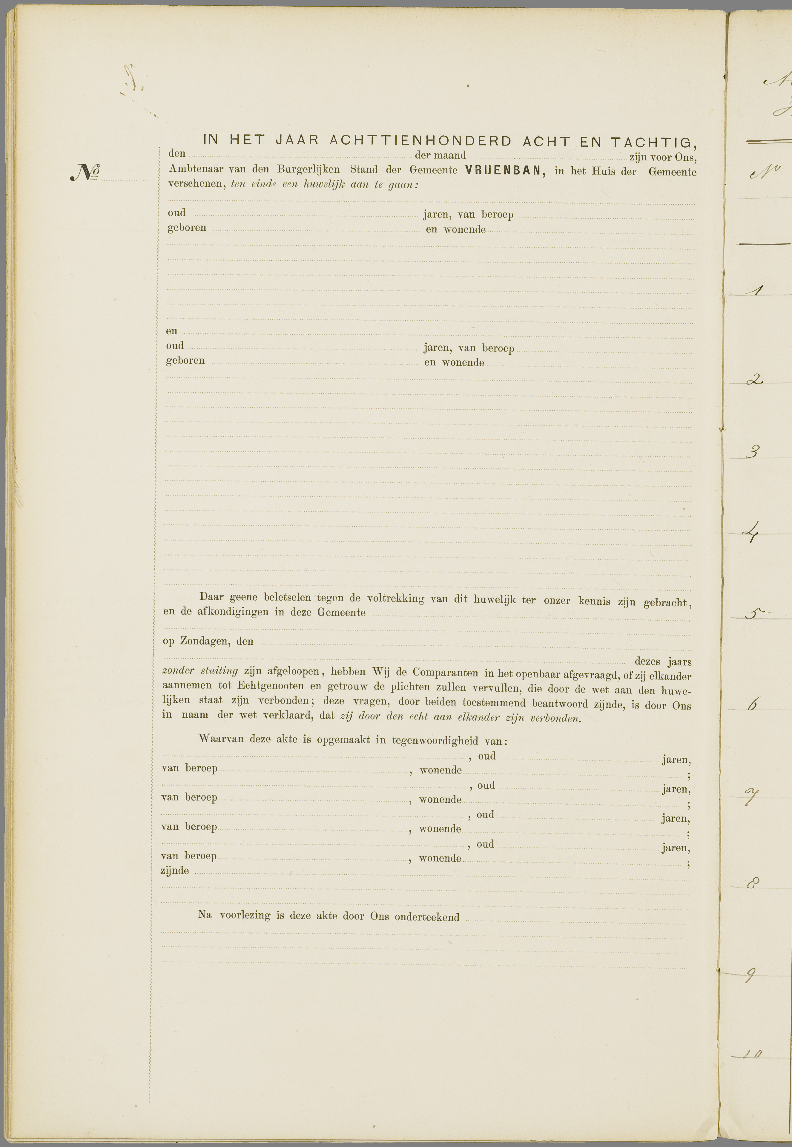 Scan 99 uit het bronpakket: Vrijenban: huwelijk en echtscheiding 1883–1892