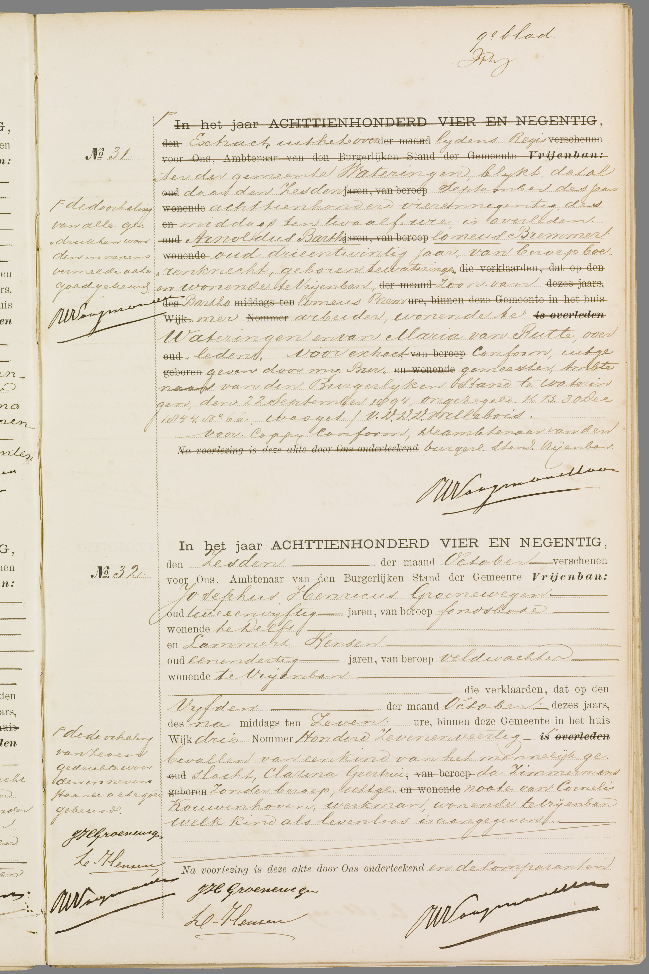 Scan 44 uit het bronpakket: Vrijenban: overlijdensakten 1893–1902
