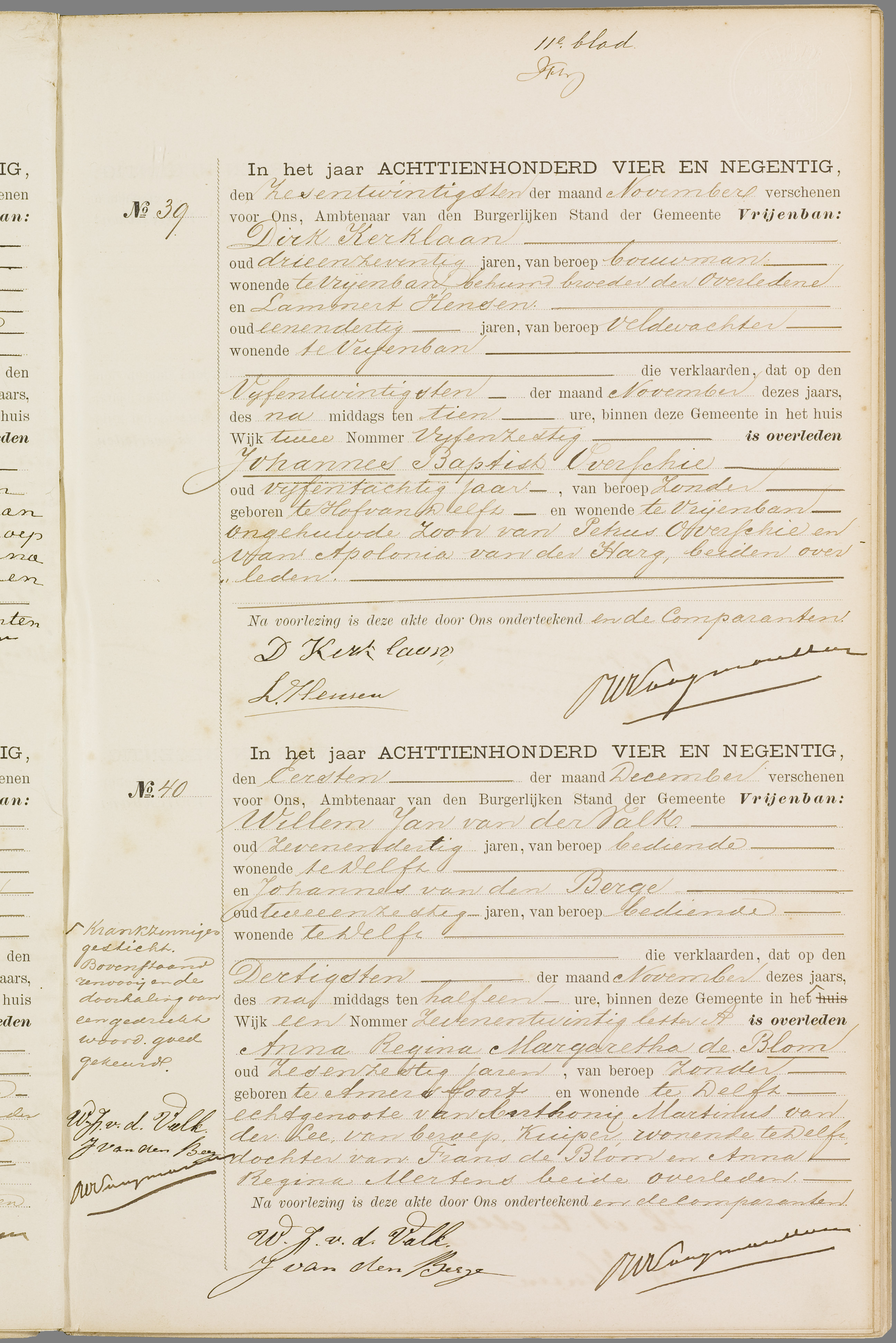 Scan 48 uit het bronpakket: Vrijenban: overlijdensakten 1893–1902