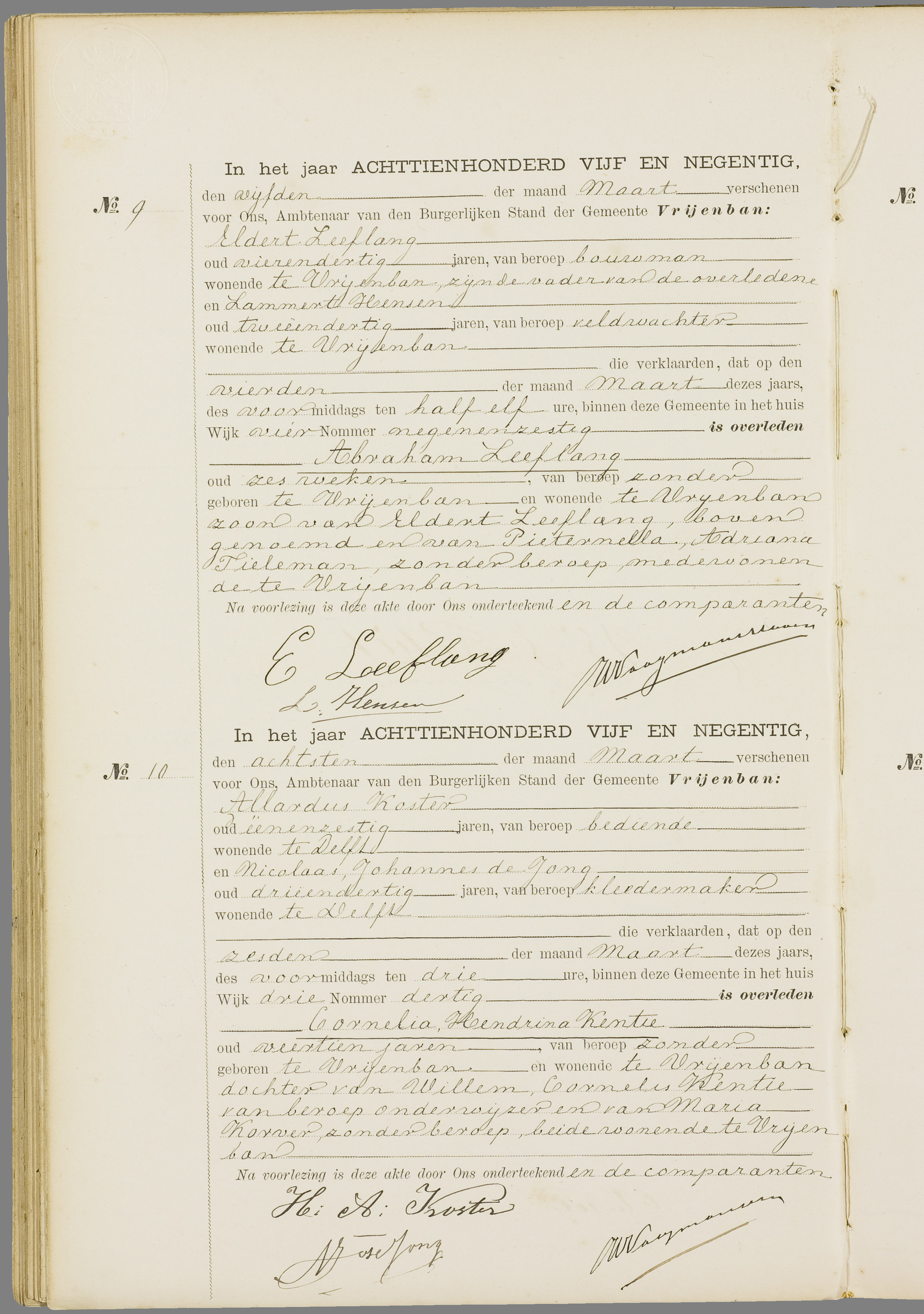 Scan 63 uit het bronpakket: Vrijenban: overlijdensakten 1893–1902