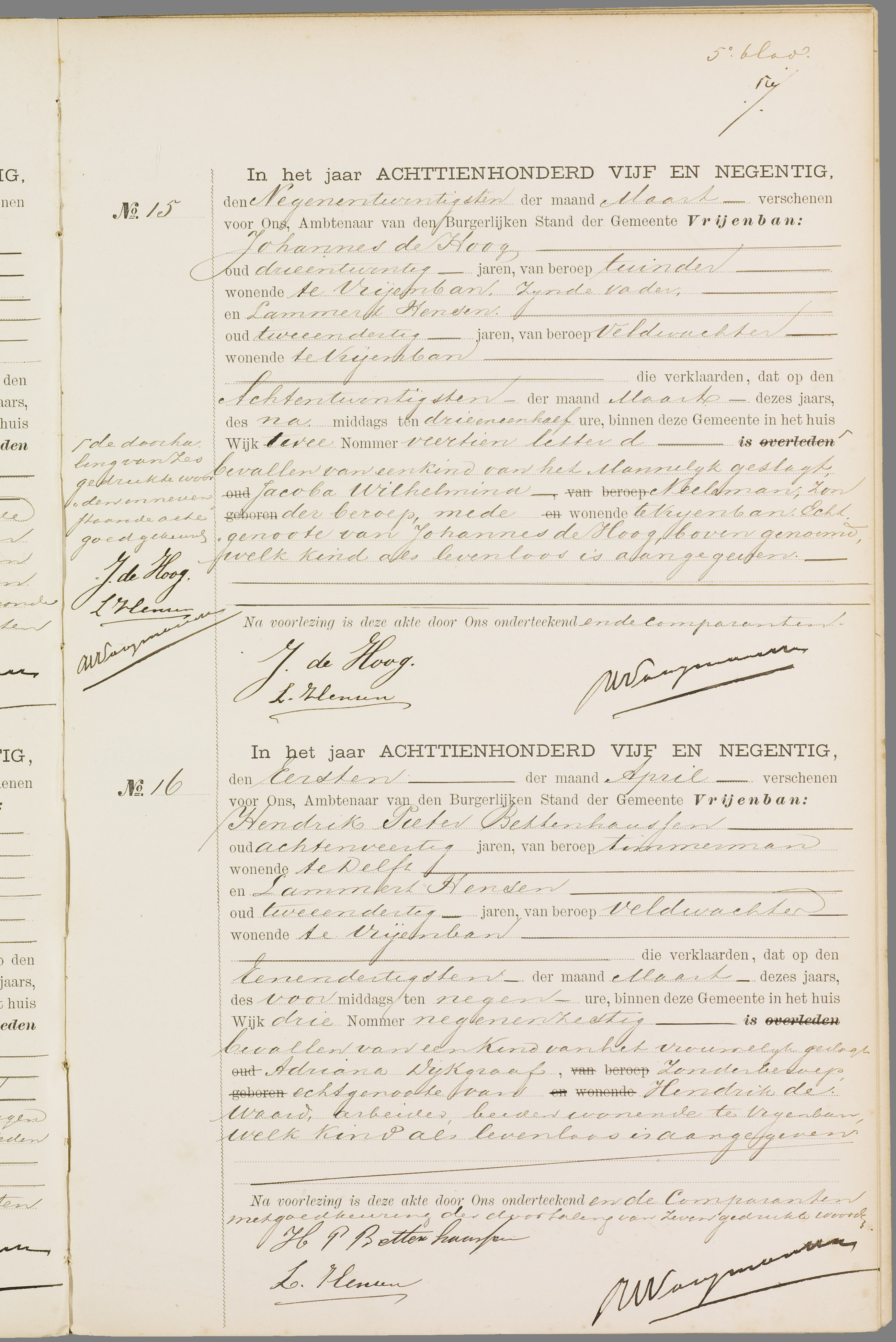 Scan 66 uit het bronpakket: Vrijenban: overlijdensakten 1893–1902
