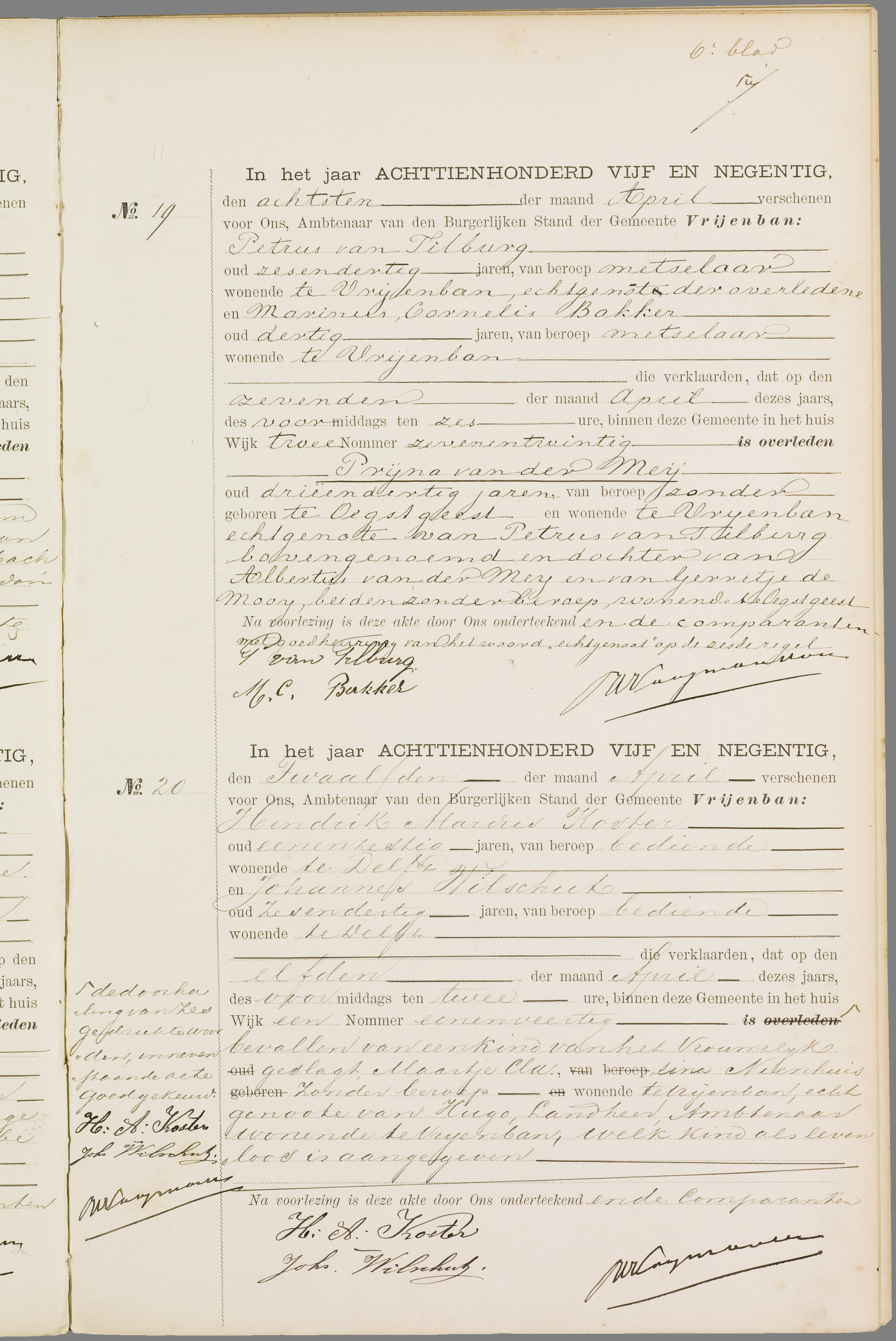 Scan 68 uit het bronpakket: Vrijenban: overlijdensakten 1893–1902