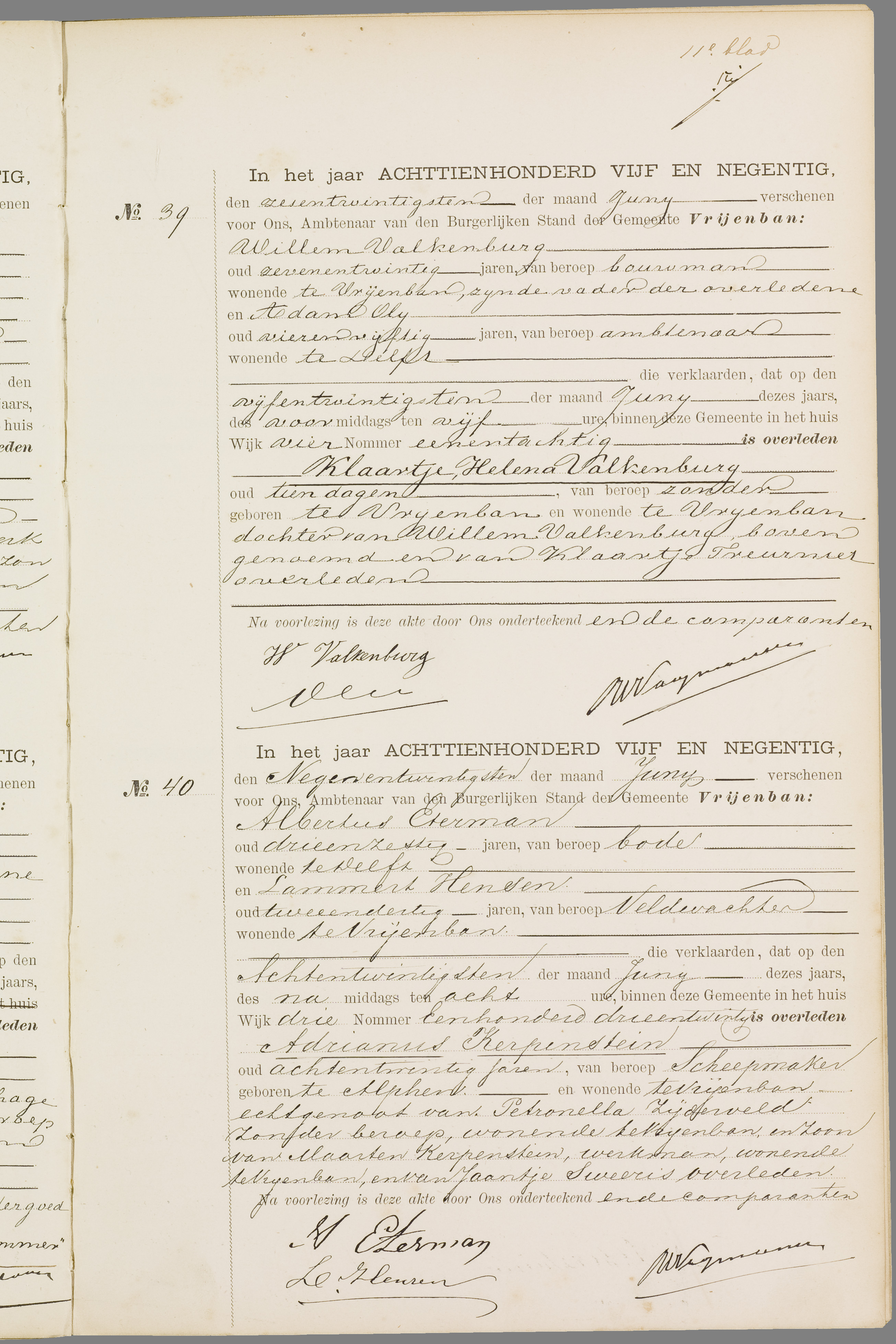 Scan 78 uit het bronpakket: Vrijenban: overlijdensakten 1893–1902