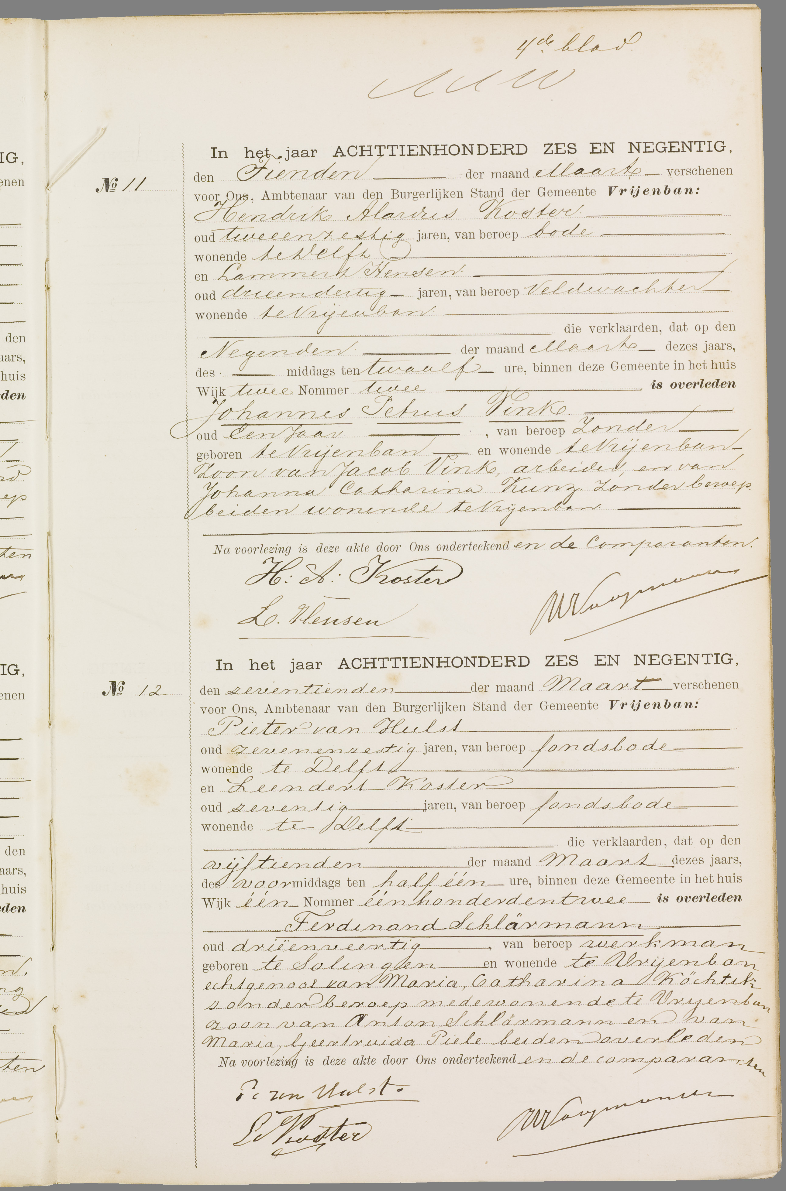 Scan 110 uit het bronpakket: Vrijenban: overlijdensakten 1893–1902