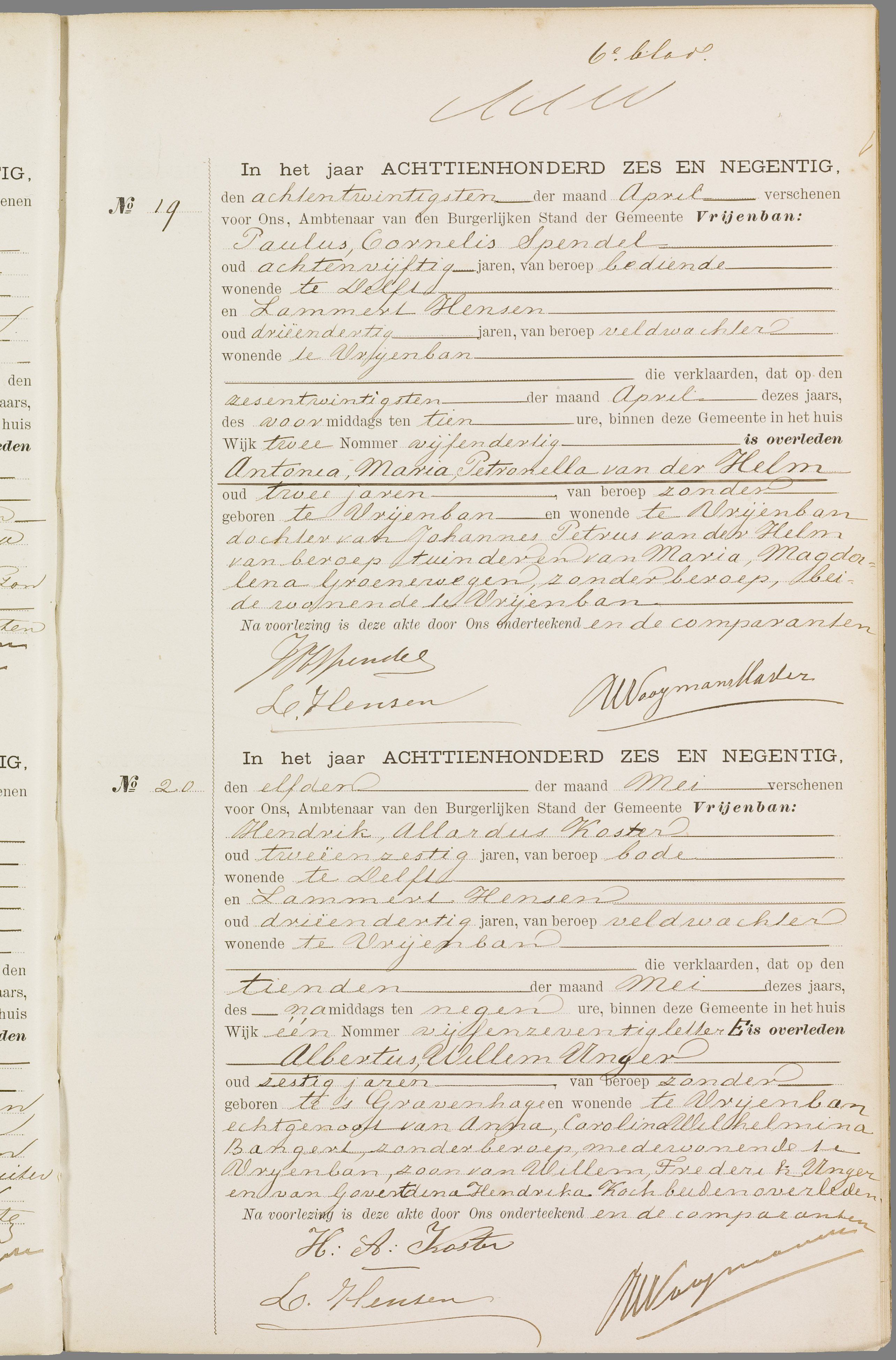 Scan 114 uit het bronpakket: Vrijenban: overlijdensakten 1893–1902