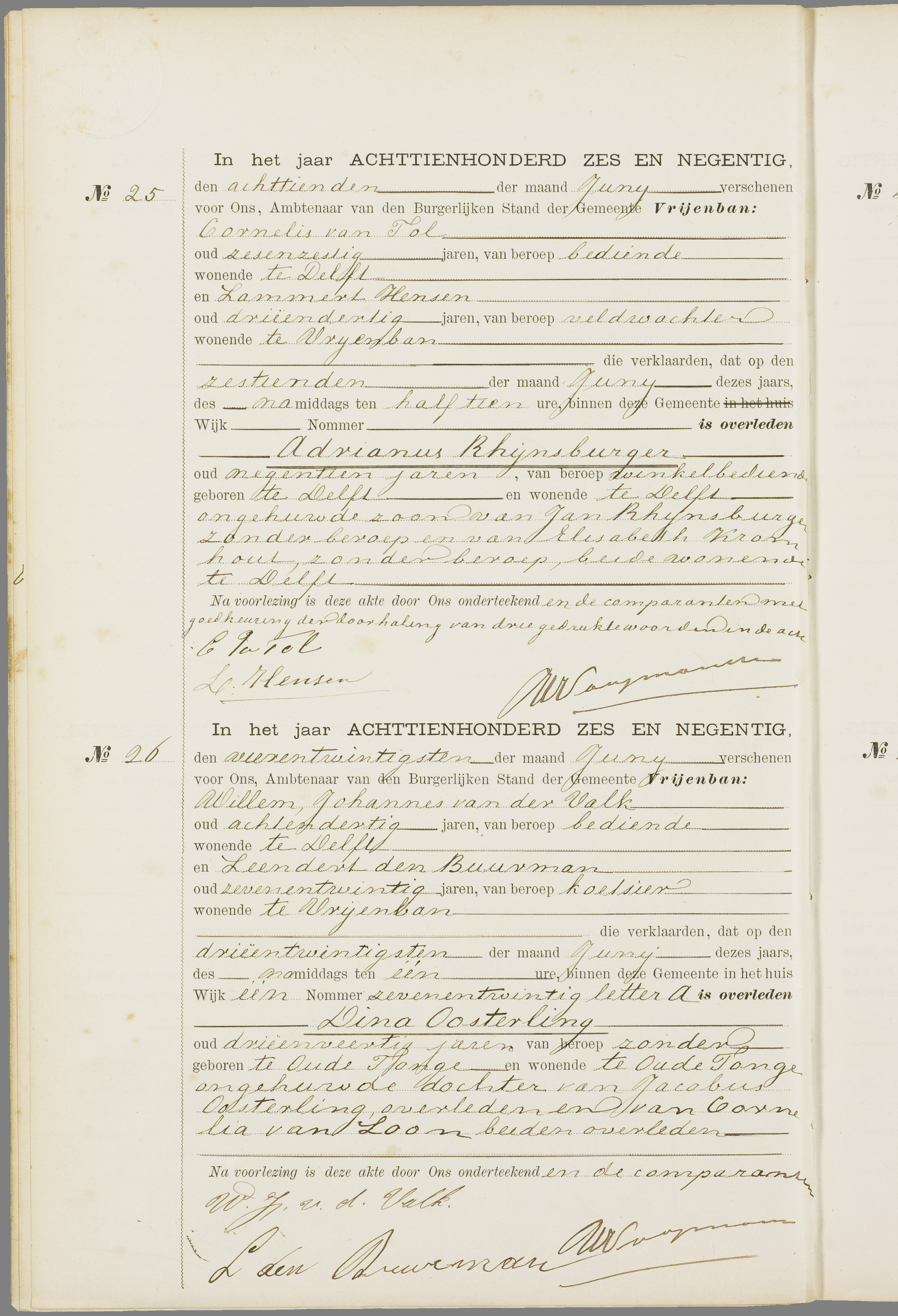 Scan 117 uit het bronpakket: Vrijenban: overlijdensakten 1893–1902