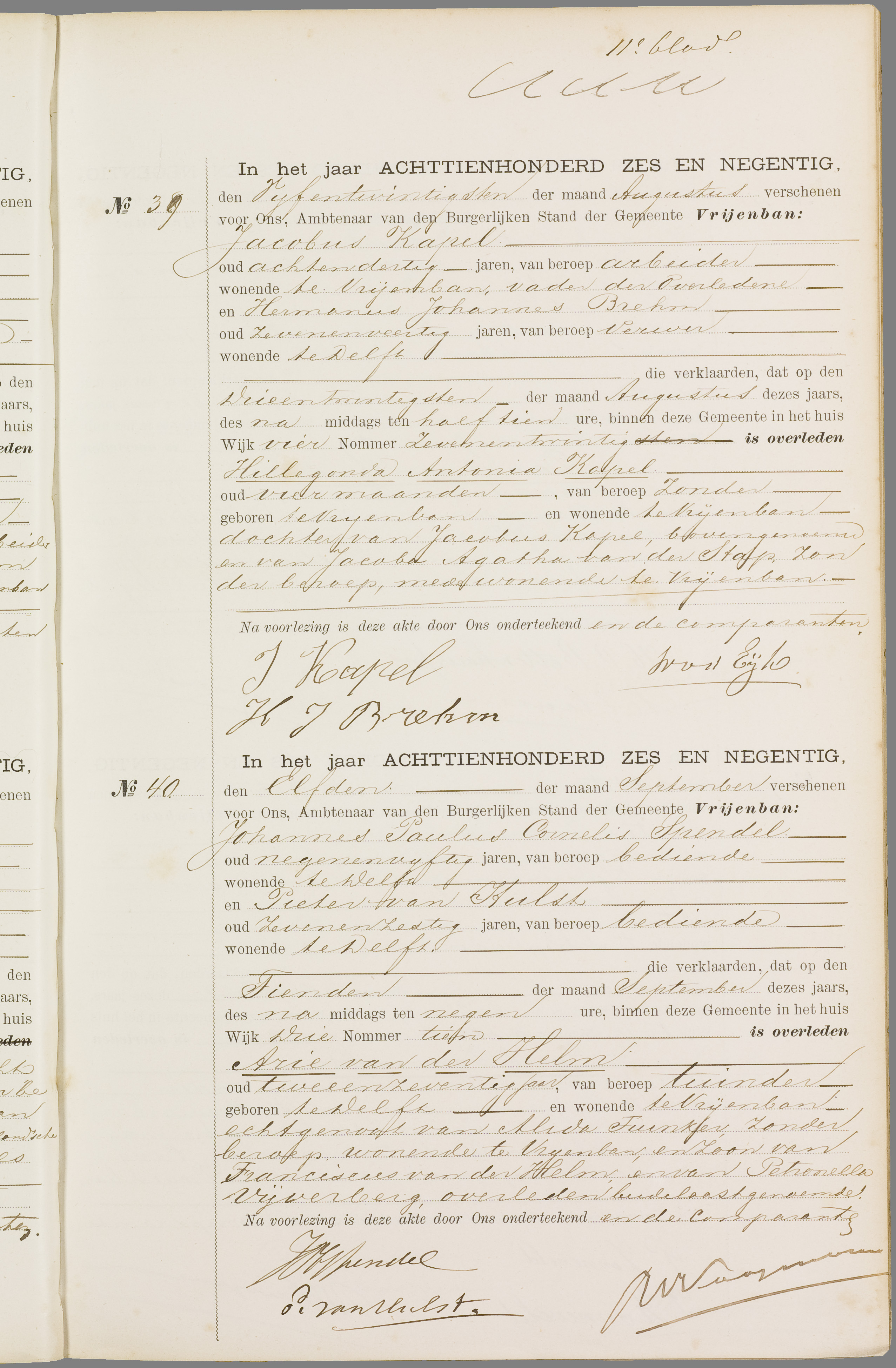 Scan 124 uit het bronpakket: Vrijenban: overlijdensakten 1893–1902