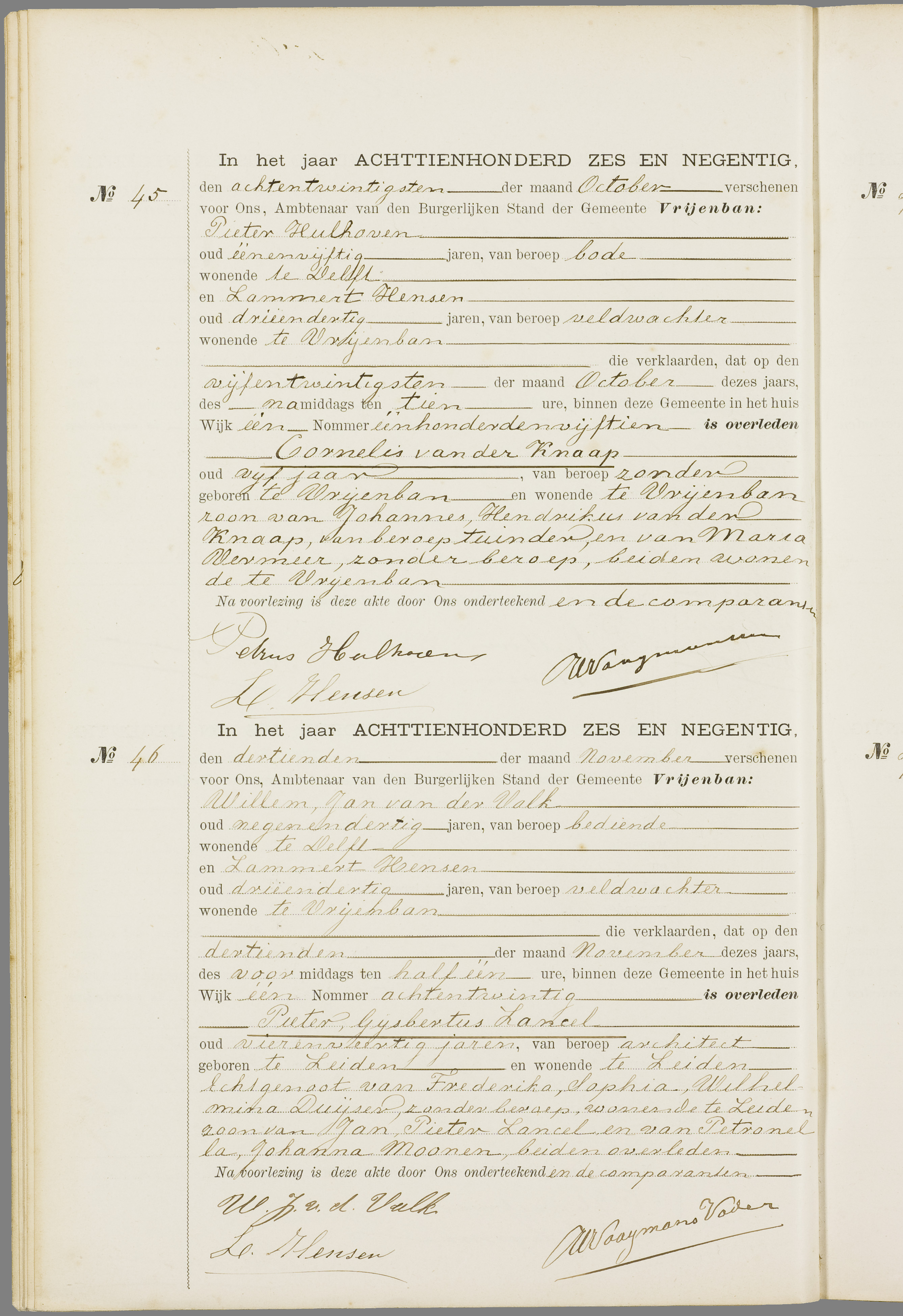 Scan 127 uit het bronpakket: Vrijenban: overlijdensakten 1893–1902