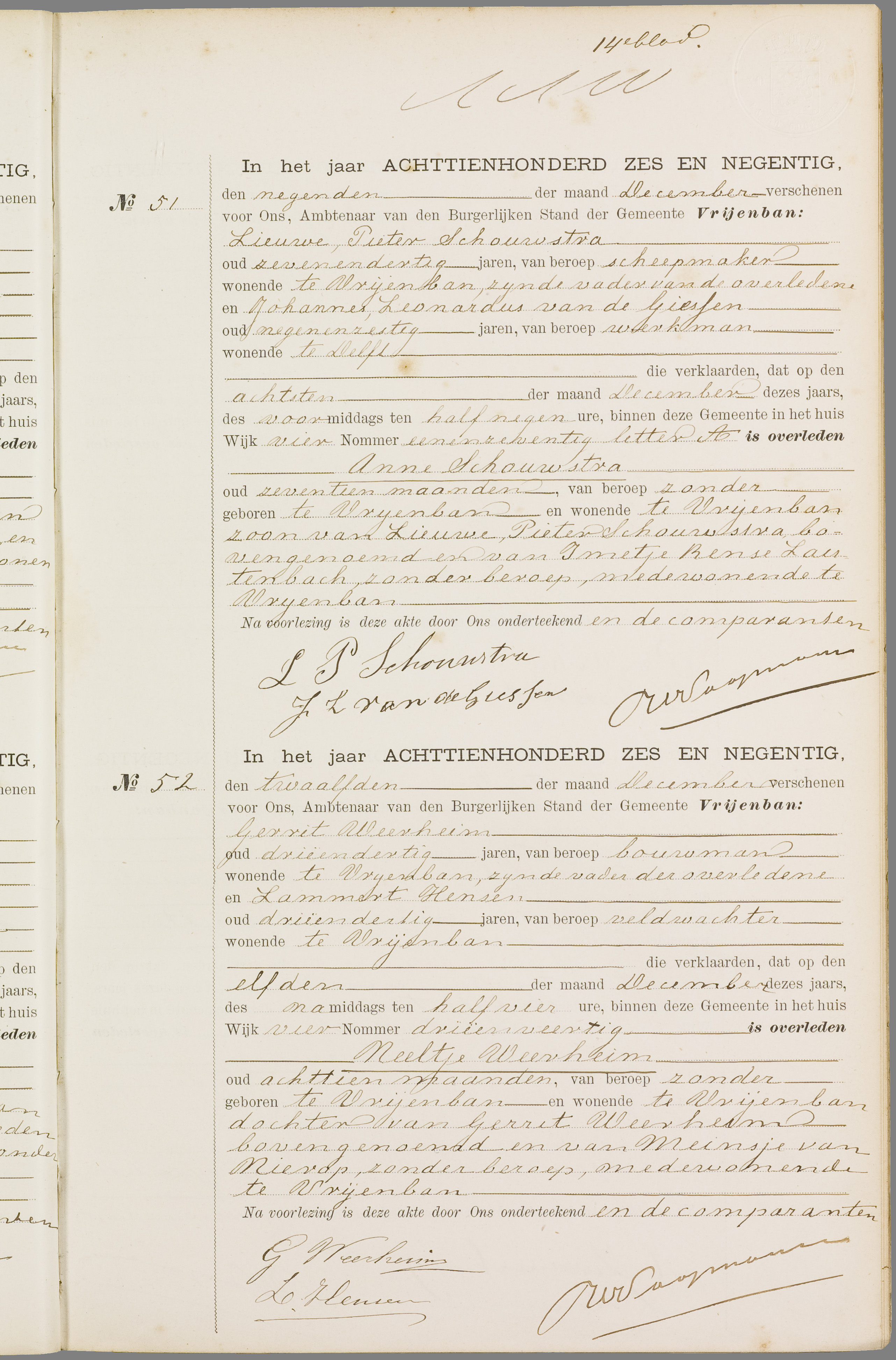Scan 130 uit het bronpakket: Vrijenban: overlijdensakten 1893–1902
