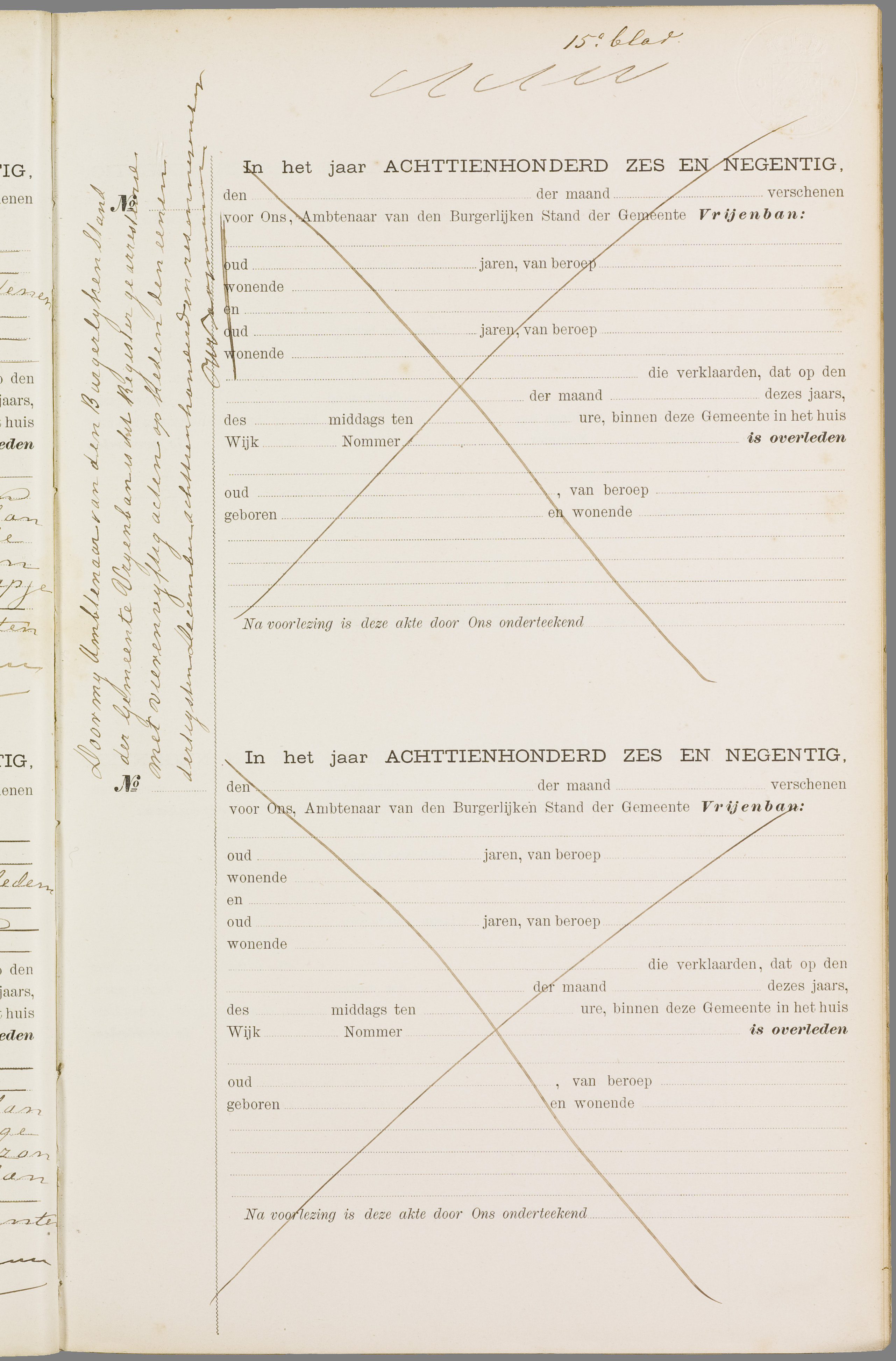 Scan 132 uit het bronpakket: Vrijenban: overlijdensakten 1893–1902