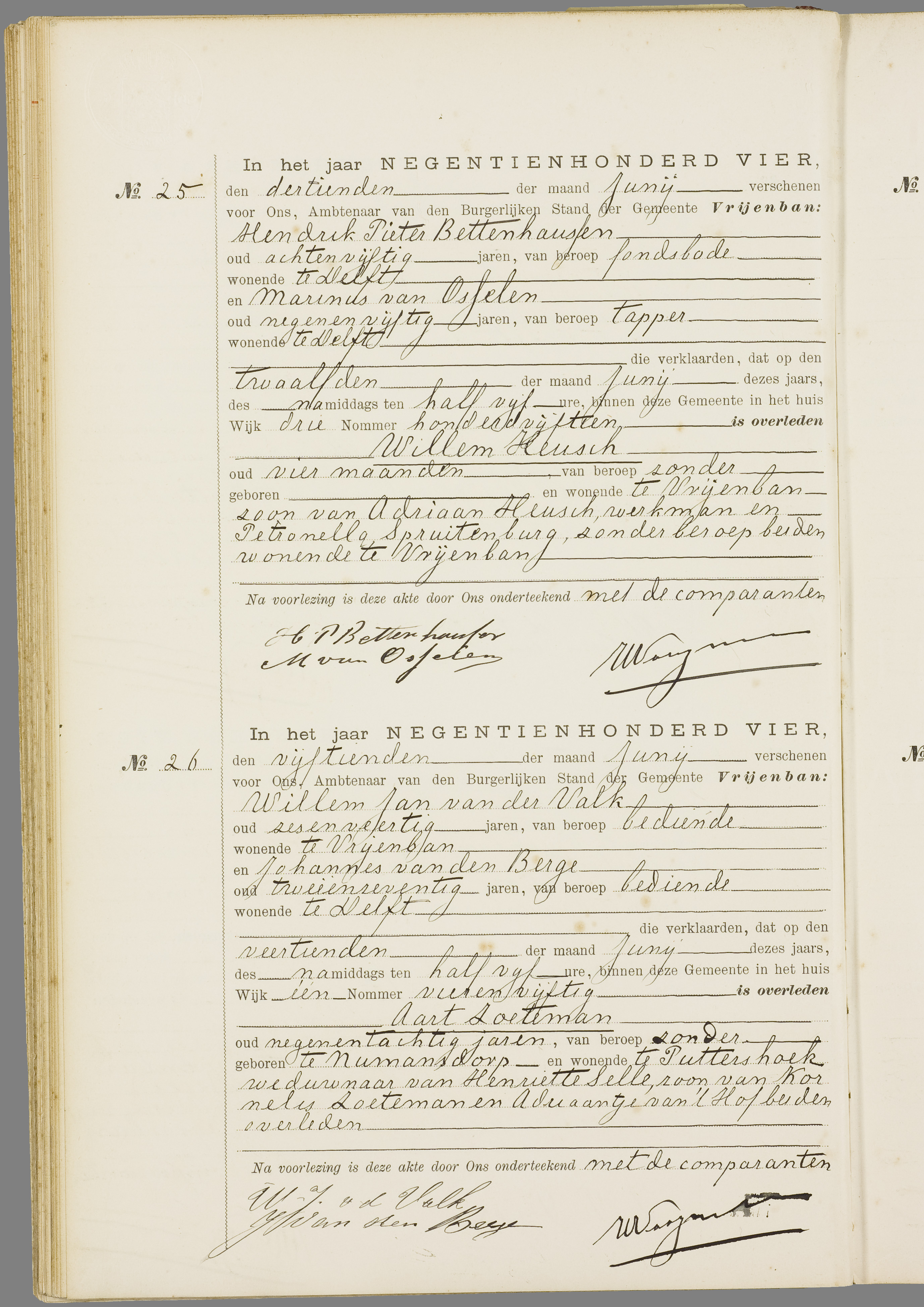 Scan 51 uit het bronpakket: Vrijenban: overlijdensakten 1903–1912