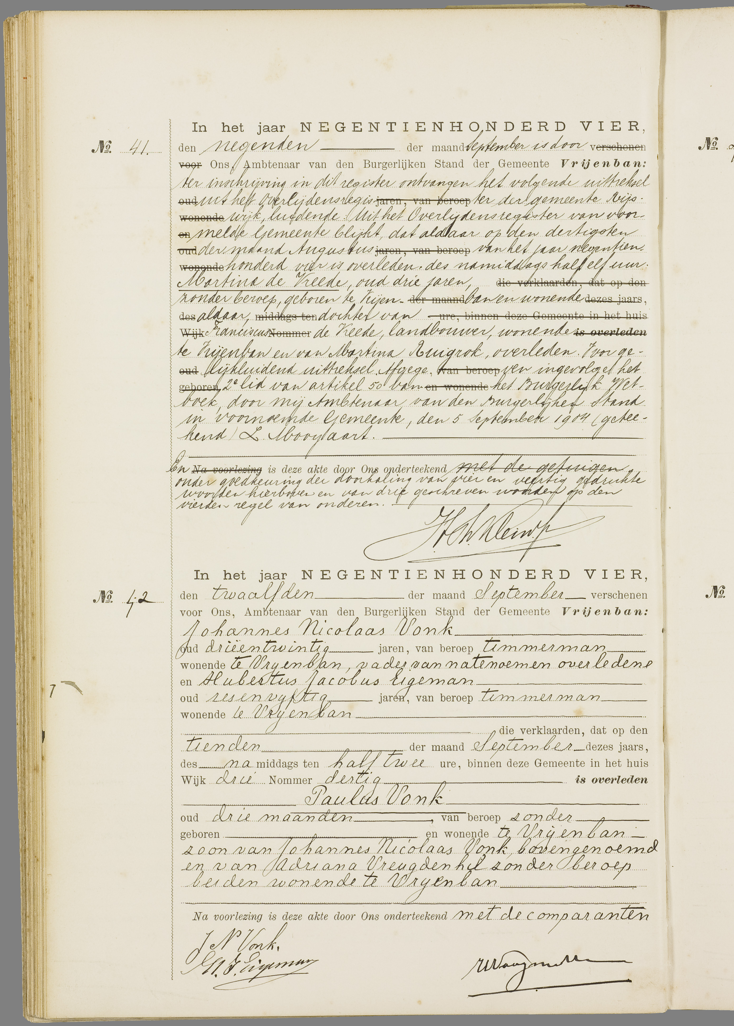 Scan 59 uit het bronpakket: Vrijenban: overlijdensakten 1903–1912