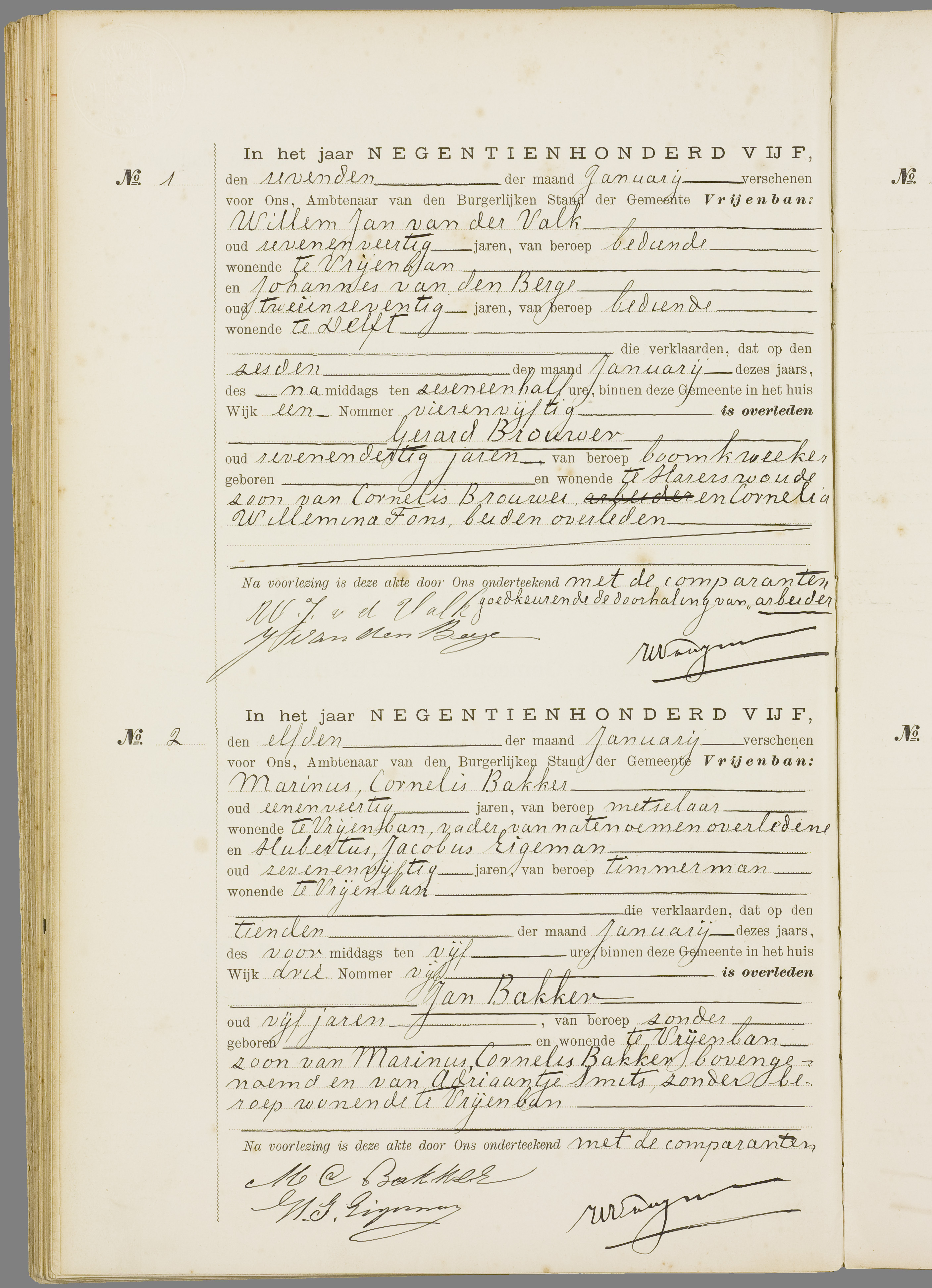 Scan 79 uit het bronpakket: Vrijenban: overlijdensakten 1903–1912