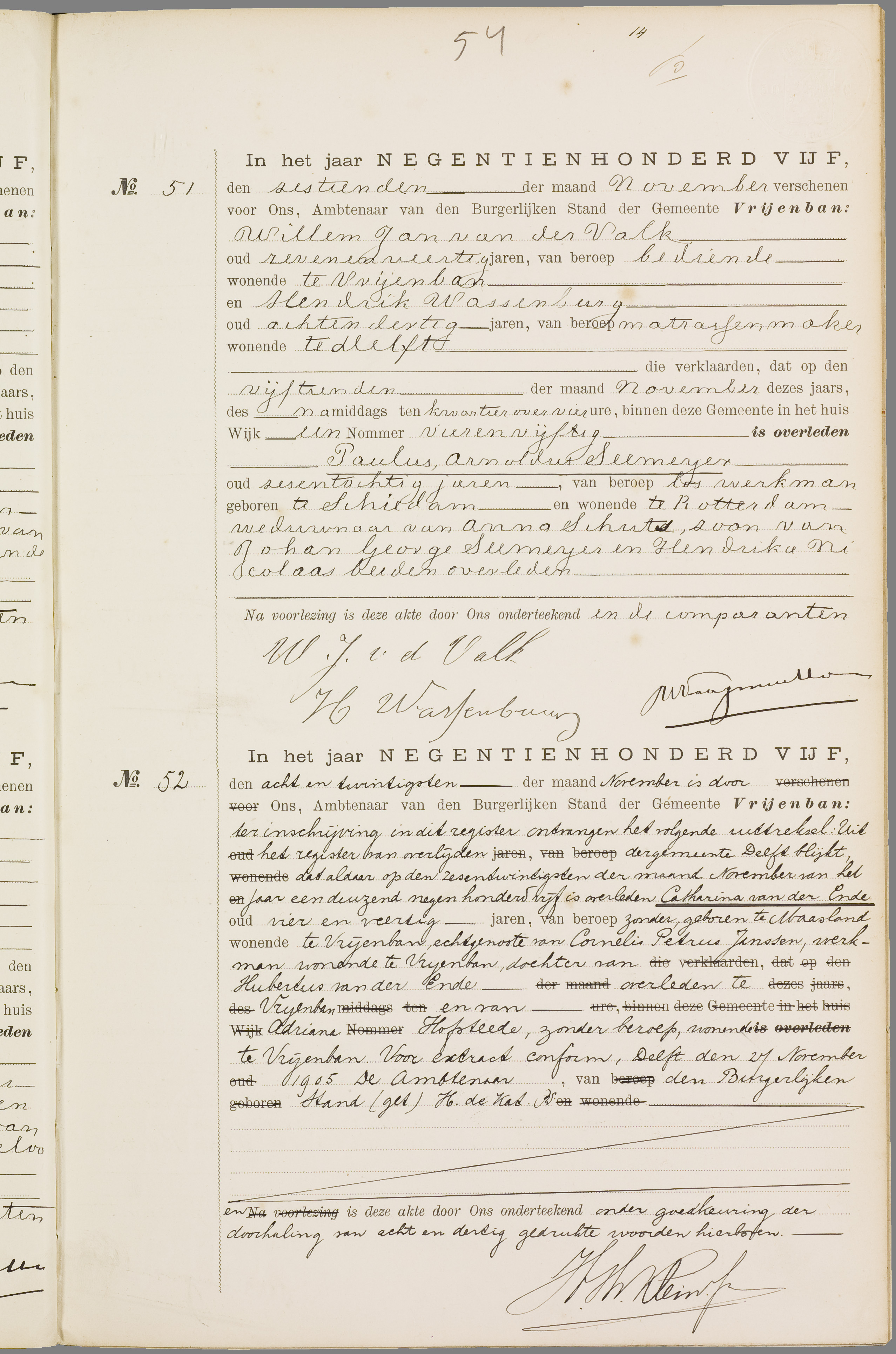 Scan 104 uit het bronpakket: Vrijenban: overlijdensakten 1903–1912