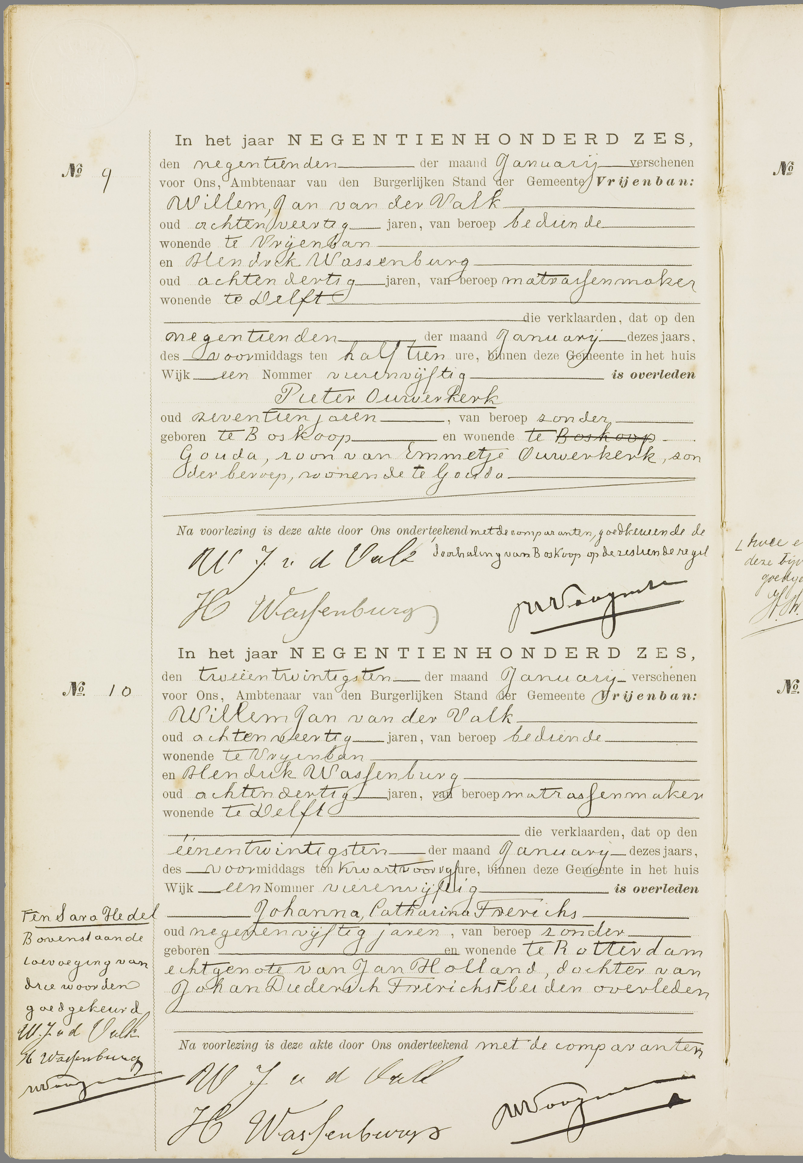 Scan 119 uit het bronpakket: Vrijenban: overlijdensakten 1903–1912