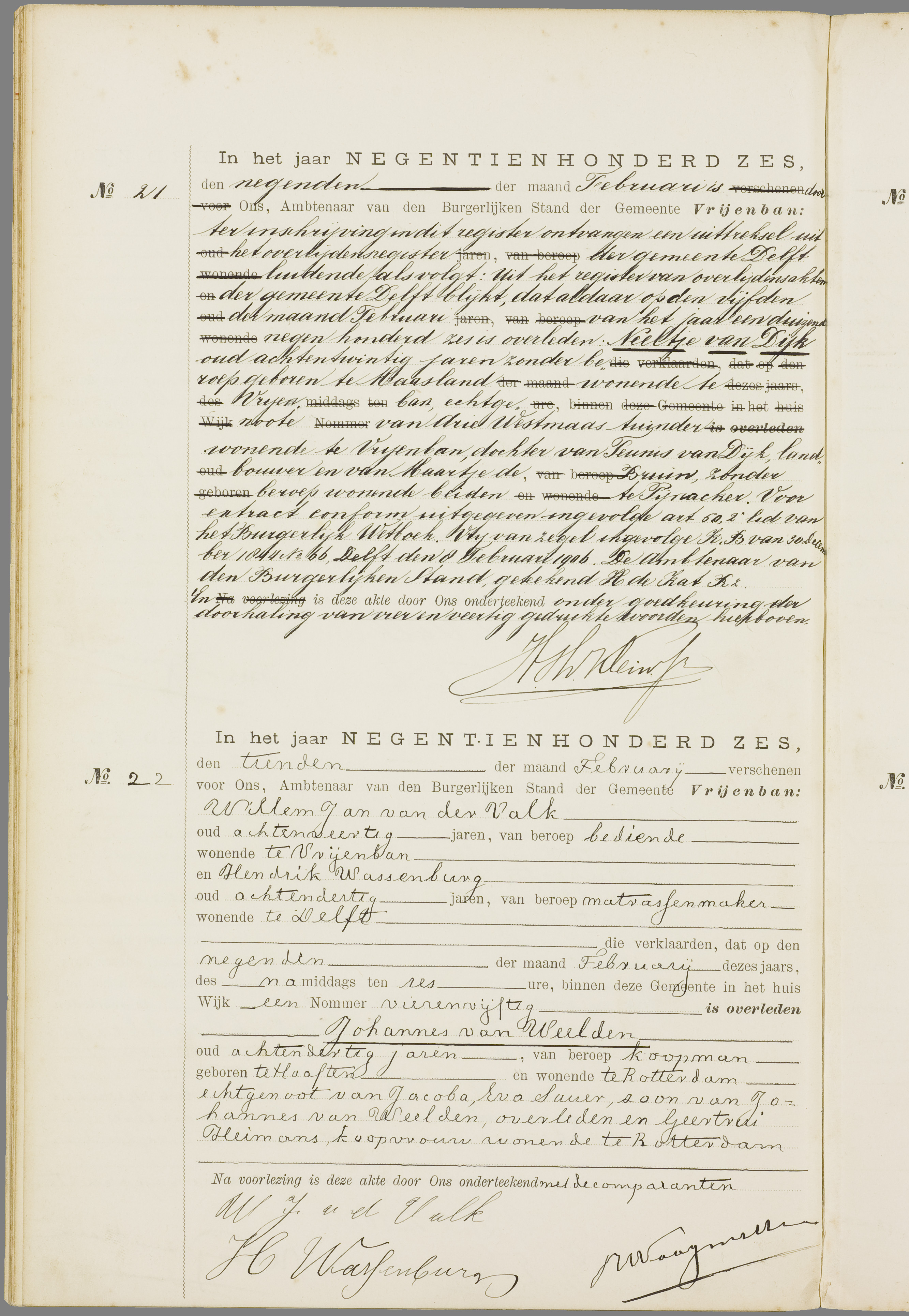 Scan 125 uit het bronpakket: Vrijenban: overlijdensakten 1903–1912