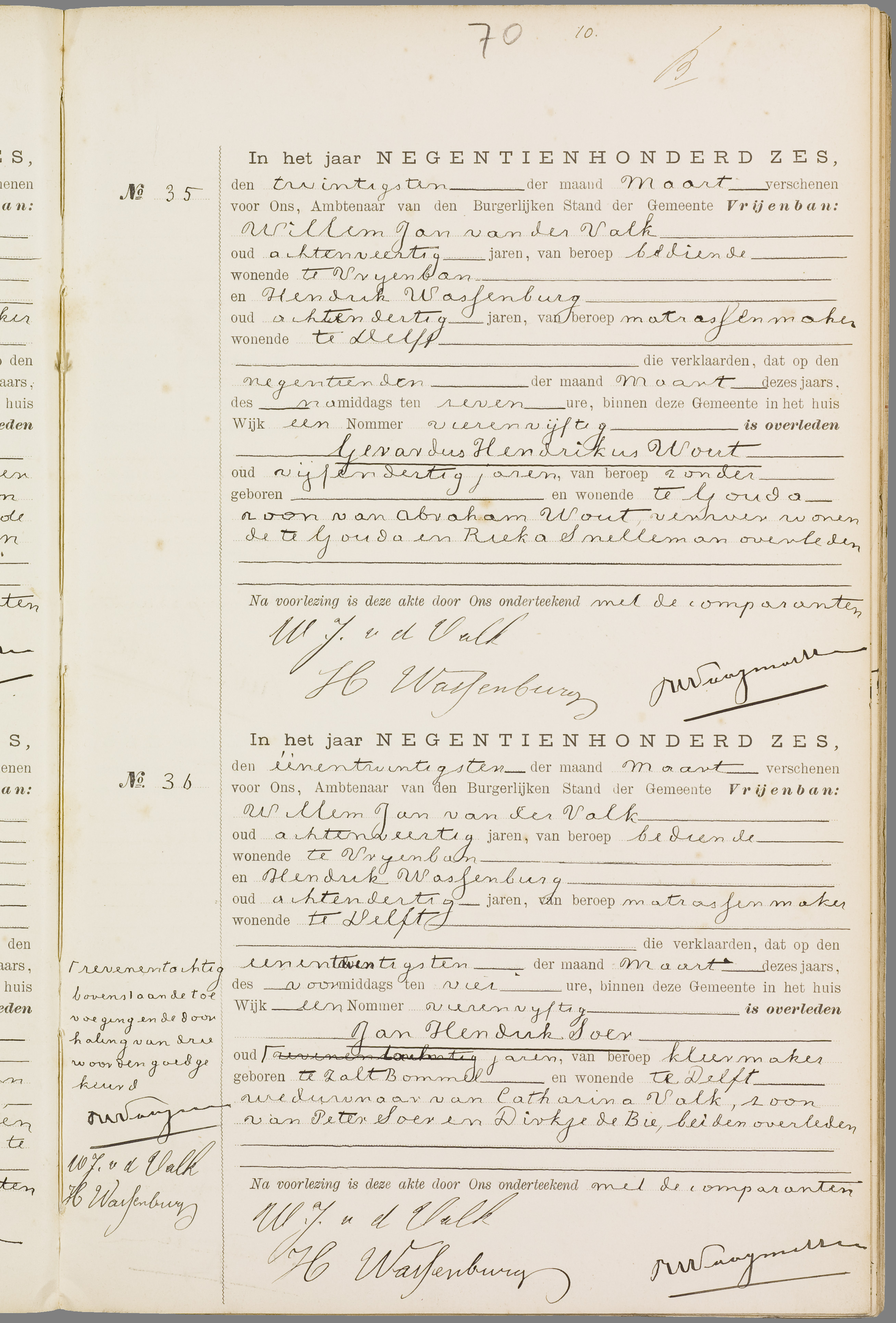 Scan 132 uit het bronpakket: Vrijenban: overlijdensakten 1903–1912