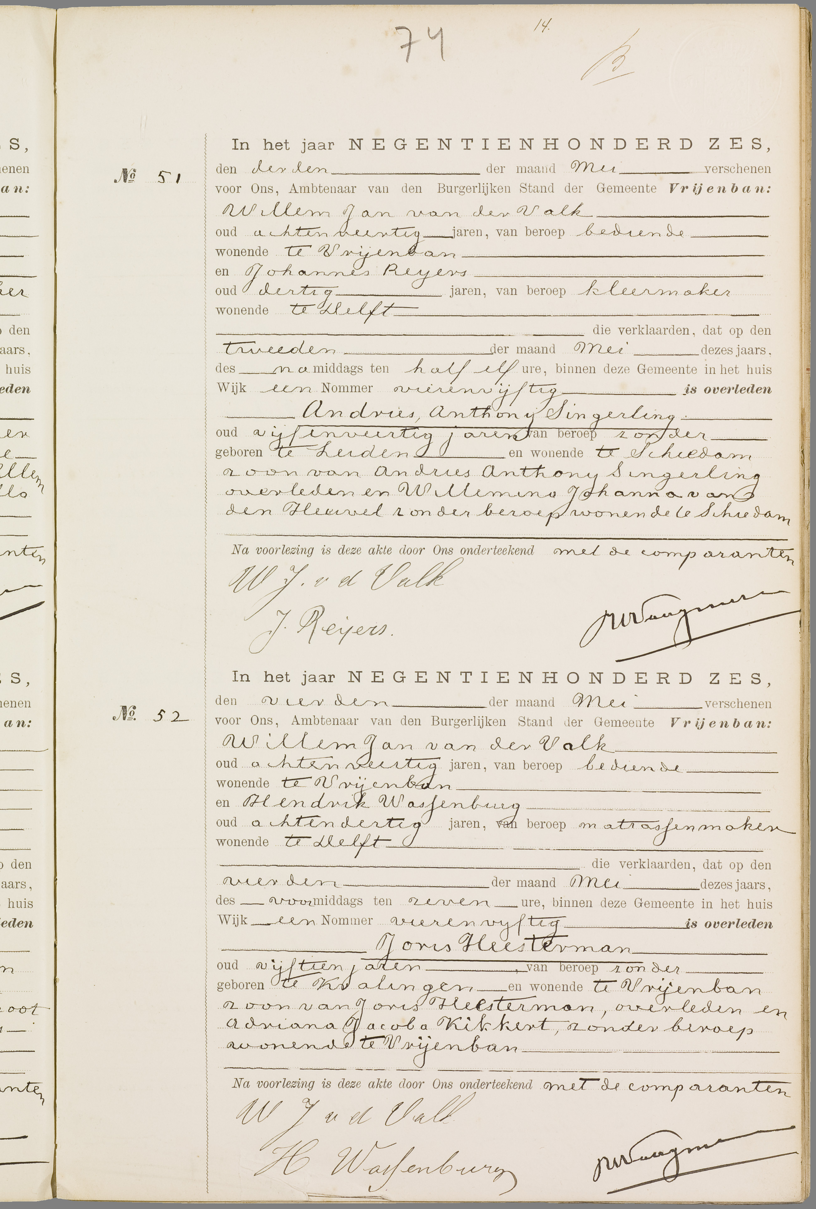 Scan 140 uit het bronpakket: Vrijenban: overlijdensakten 1903–1912