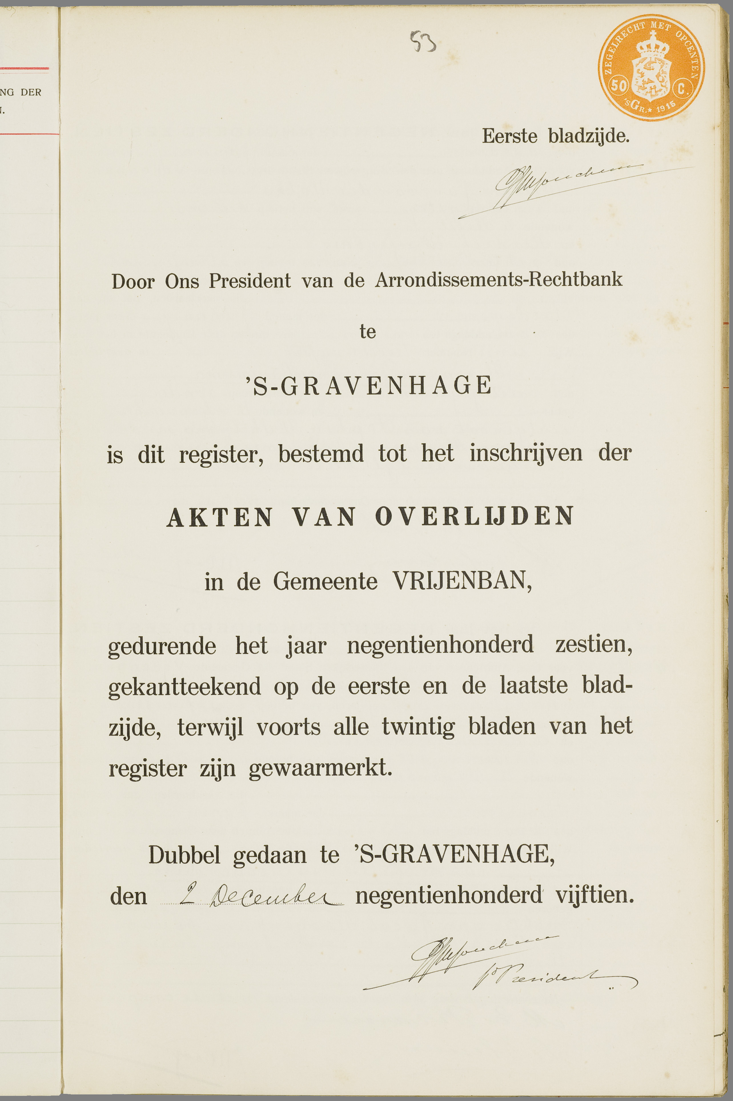 Scan 108 uit het bronpakket: Vrijenban: overlijdensakten 1913–1920