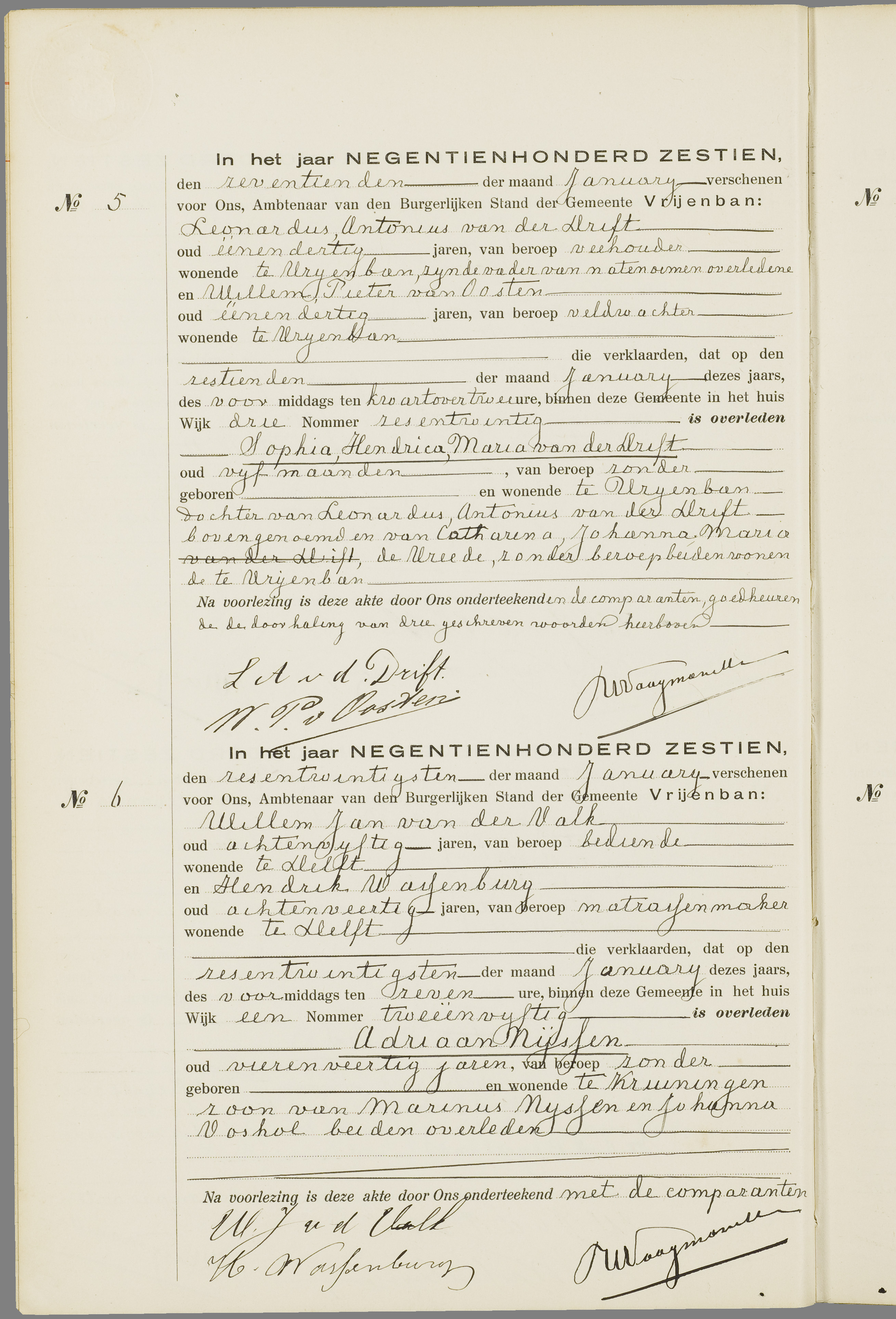 Scan 111 uit het bronpakket: Vrijenban: overlijdensakten 1913–1920