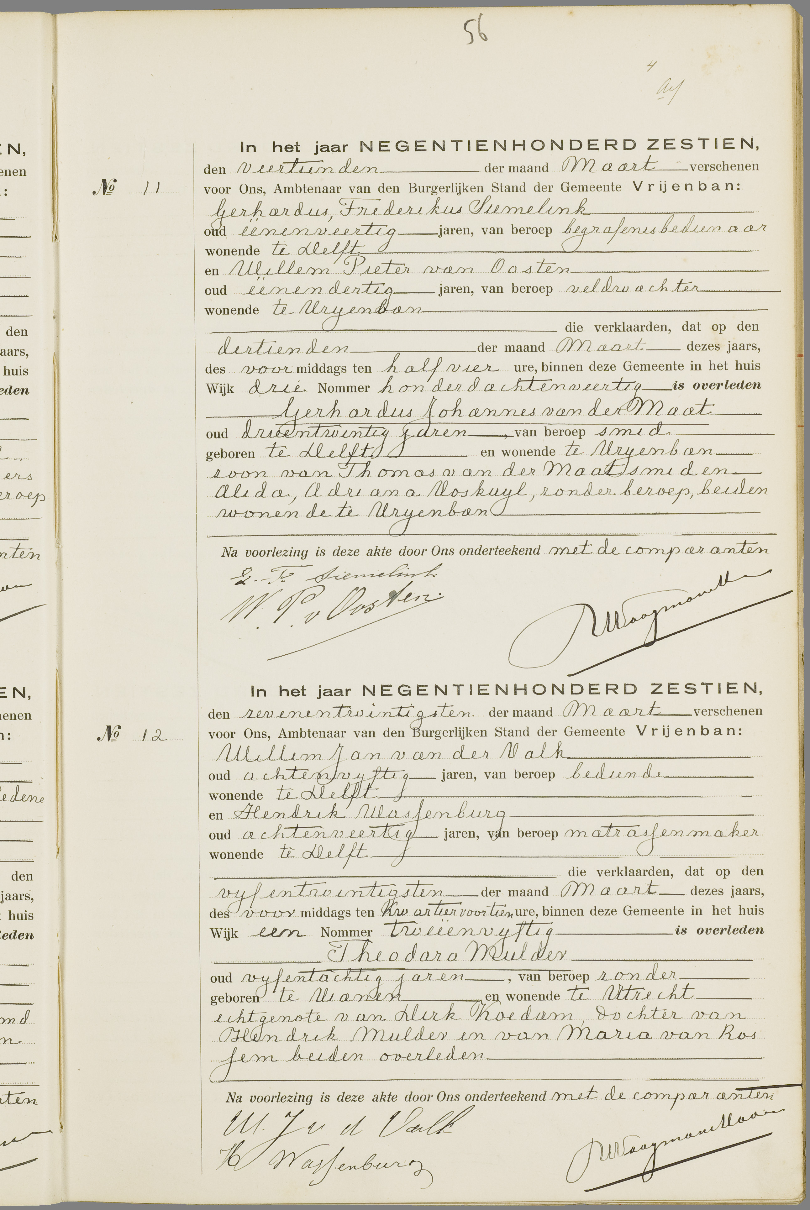 Scan 114 uit het bronpakket: Vrijenban: overlijdensakten 1913–1920