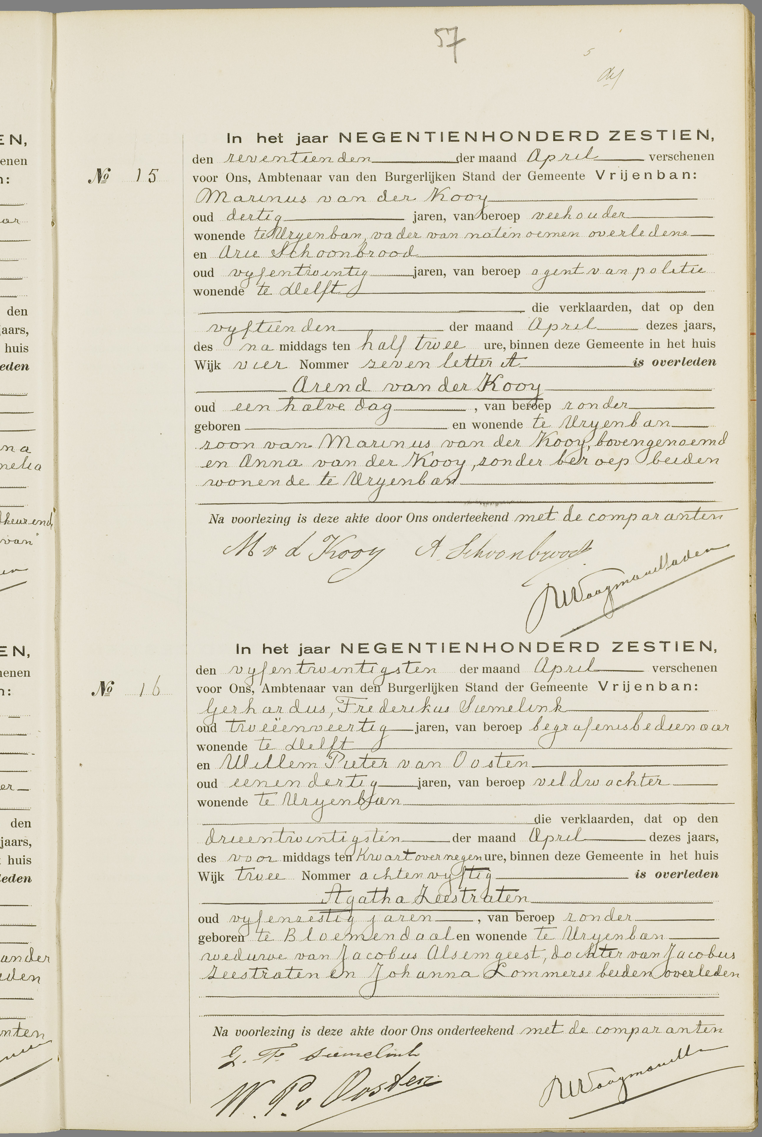 Scan 116 uit het bronpakket: Vrijenban: overlijdensakten 1913–1920