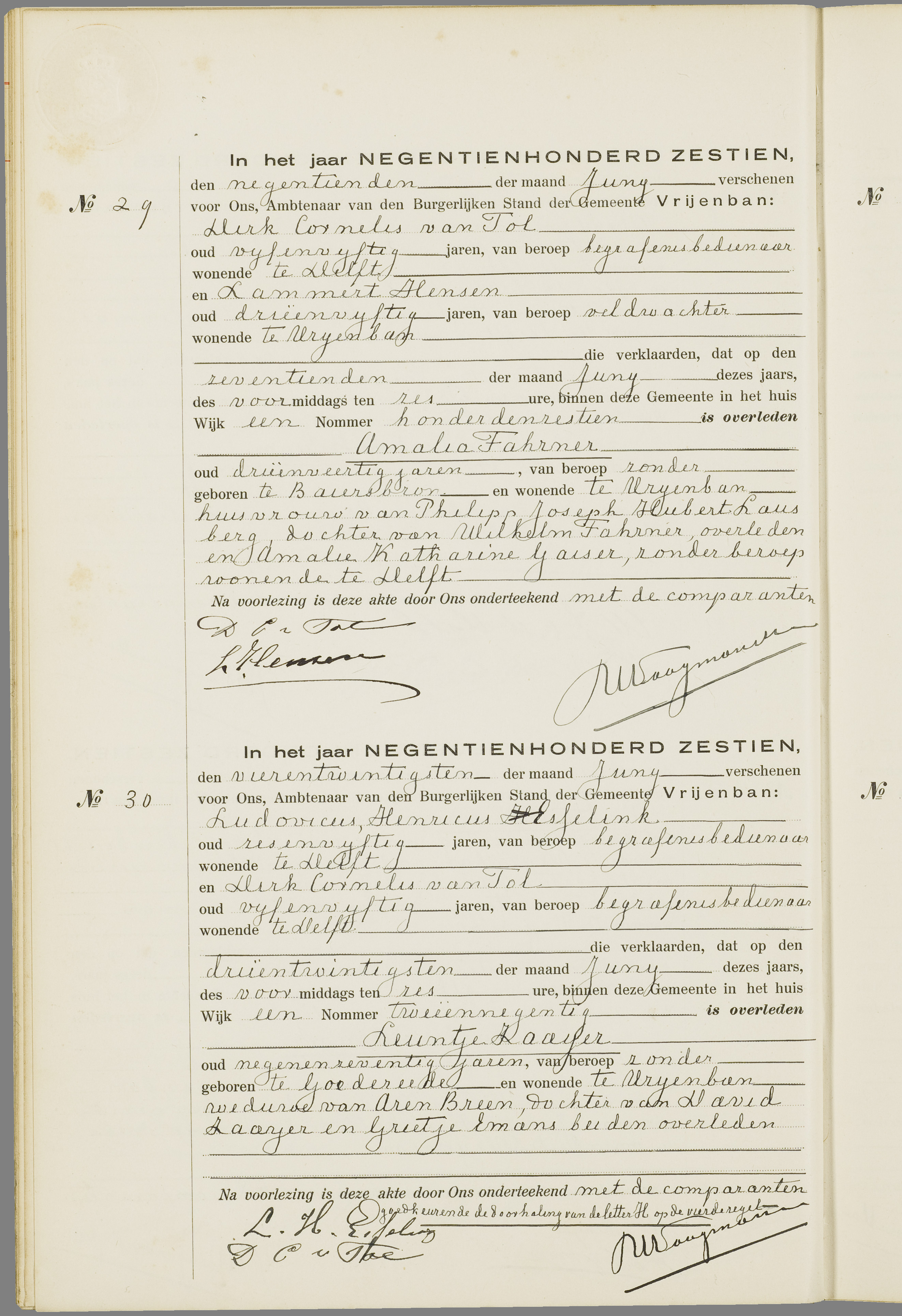 Scan 123 uit het bronpakket: Vrijenban: overlijdensakten 1913–1920