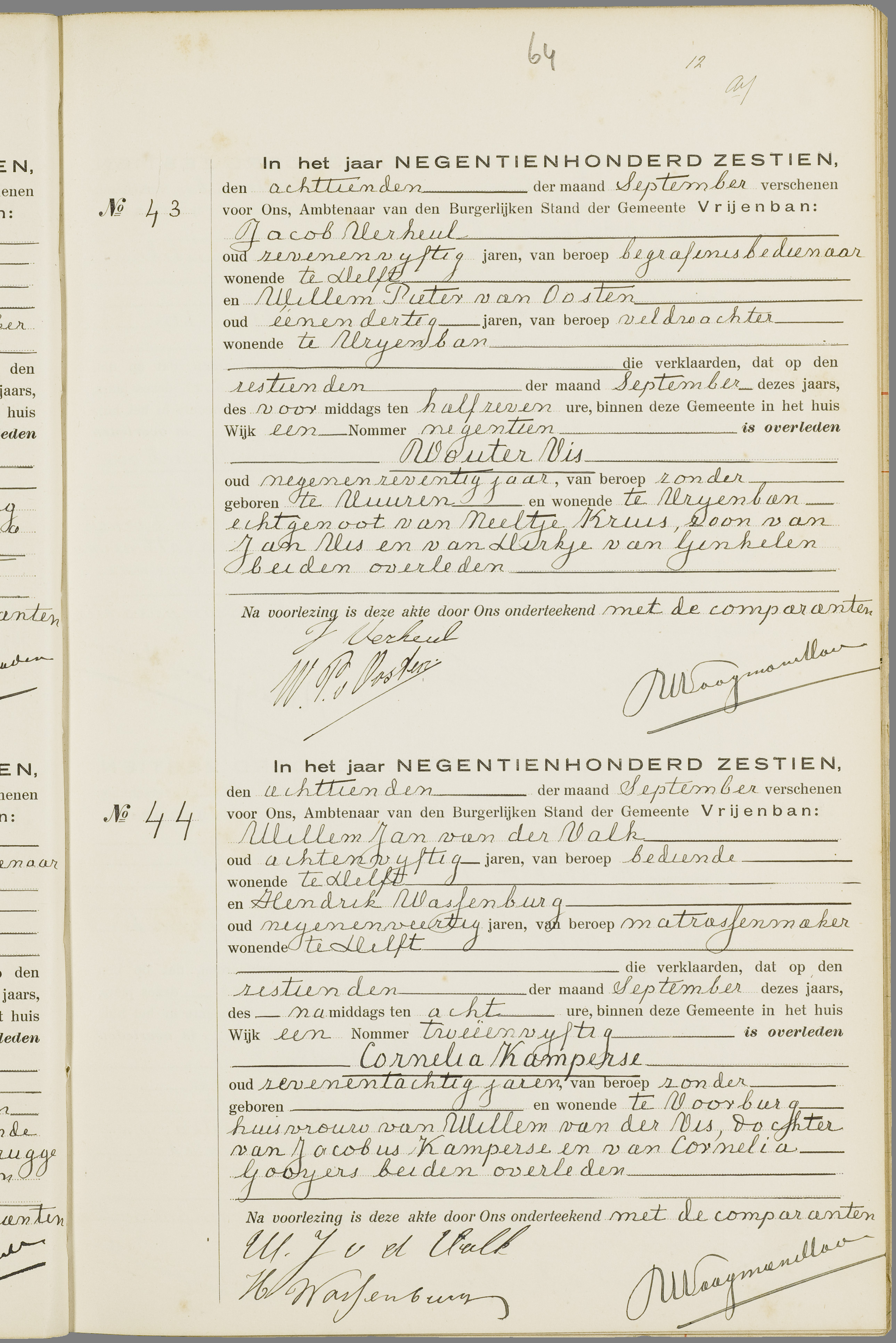 Scan 130 uit het bronpakket: Vrijenban: overlijdensakten 1913–1920