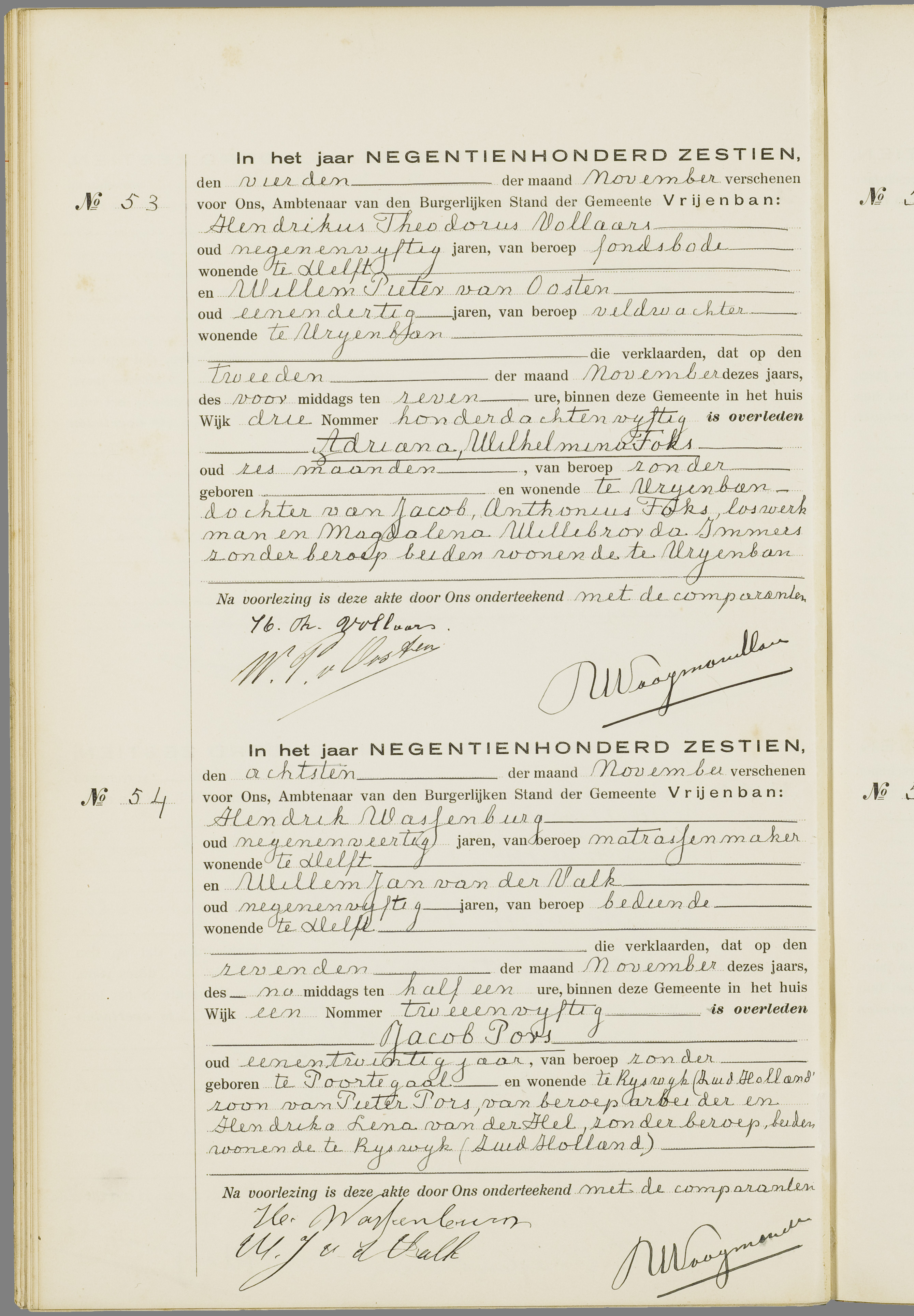 Scan 135 uit het bronpakket: Vrijenban: overlijdensakten 1913–1920