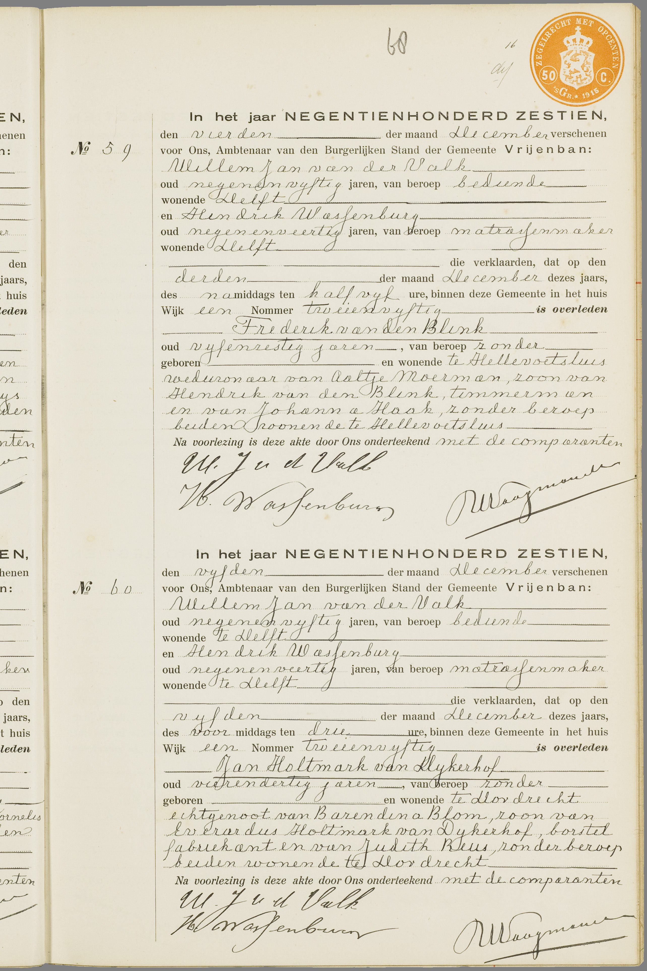 Scan 138 uit het bronpakket: Vrijenban: overlijdensakten 1913–1920