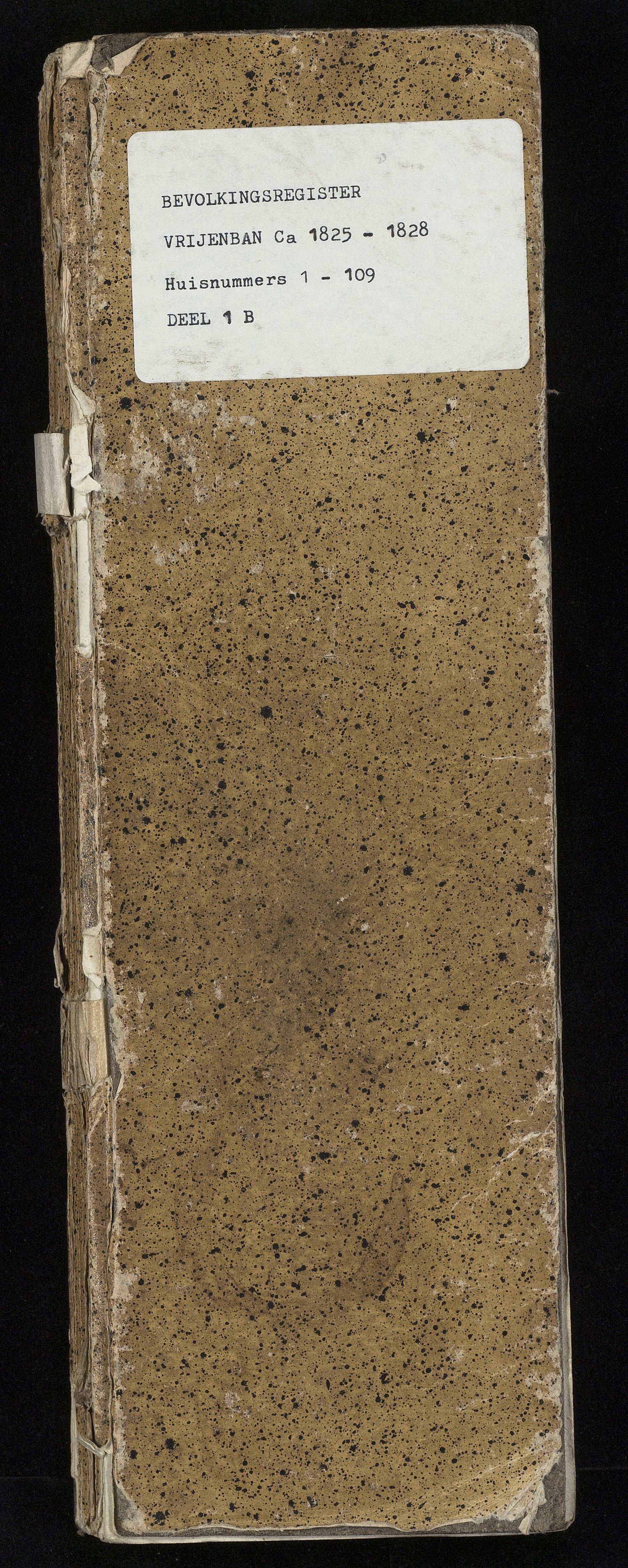 Scan 1 uit het bronpakket: Vrijenban: register van ingezetenen 1825–1828