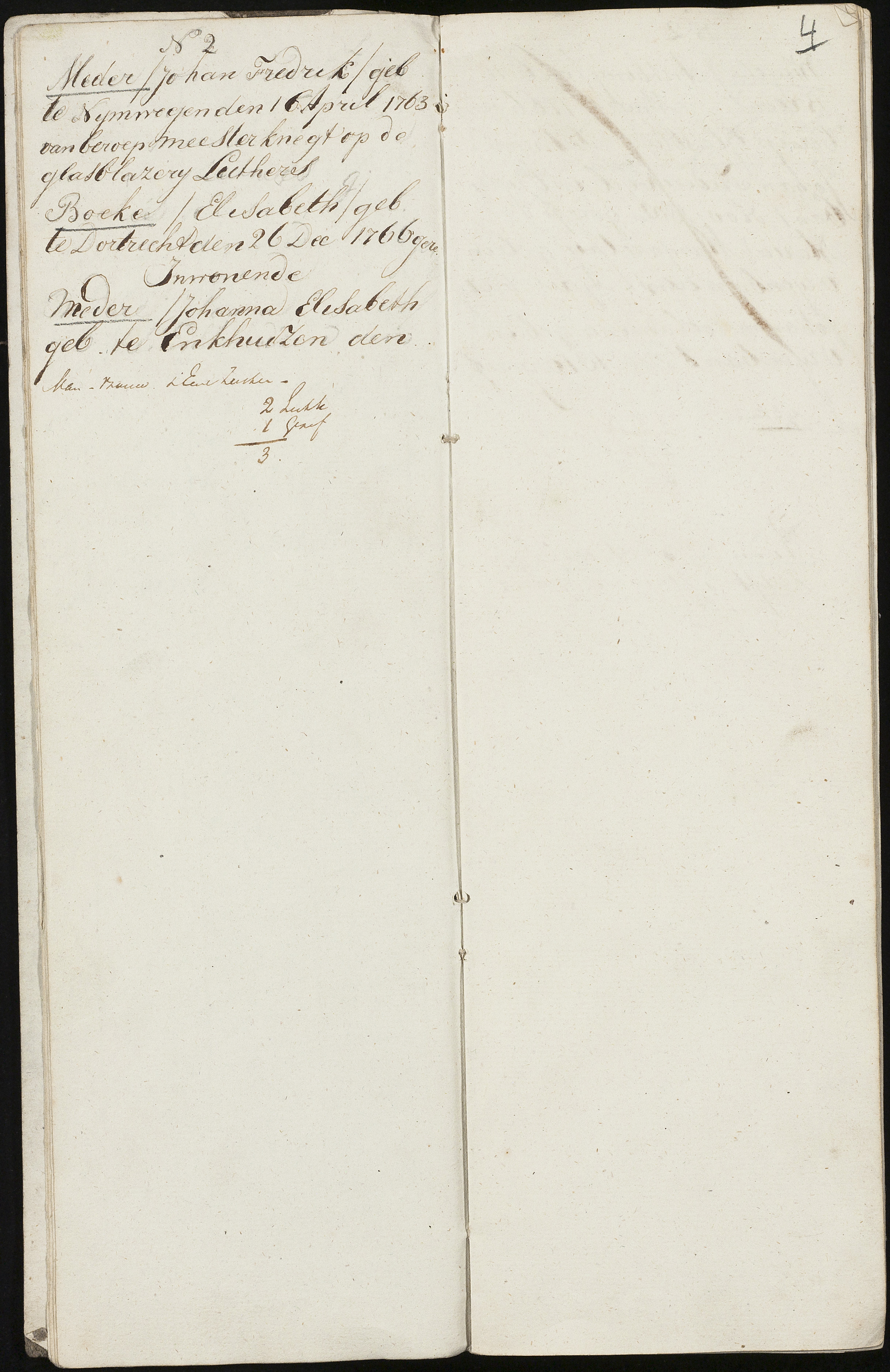 Scan 6 uit het bronpakket: Vrijenban: register van ingezetenen 1825–1828
