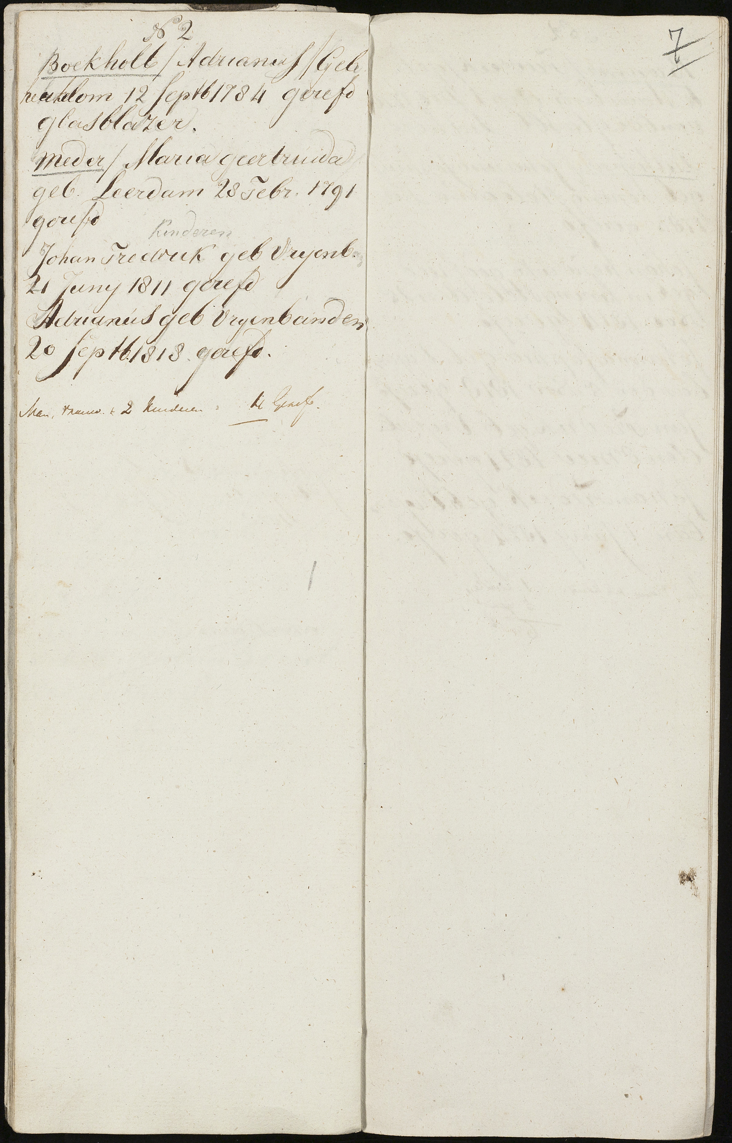 Scan 9 uit het bronpakket: Vrijenban: register van ingezetenen 1825–1828