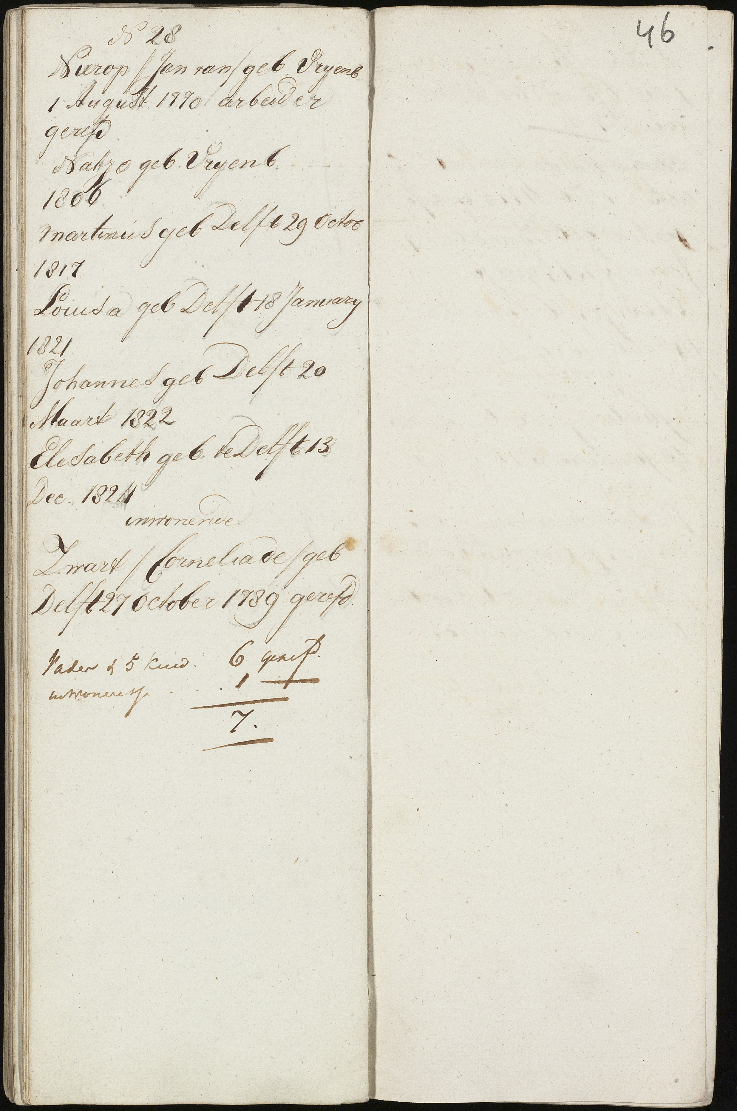 Scan 48 uit het bronpakket: Vrijenban: register van ingezetenen 1825–1828