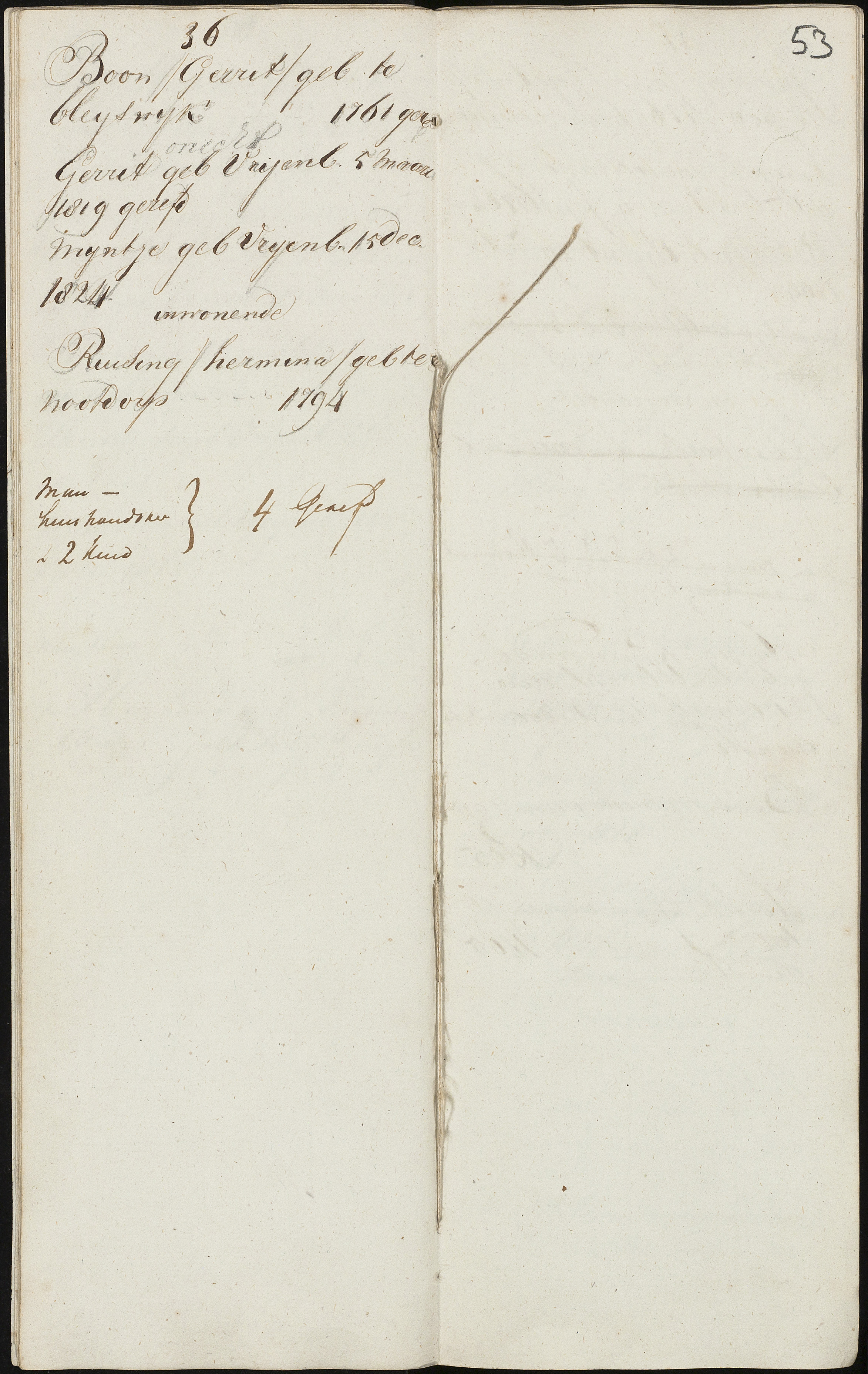 Scan 55 uit het bronpakket: Vrijenban: register van ingezetenen 1825–1828