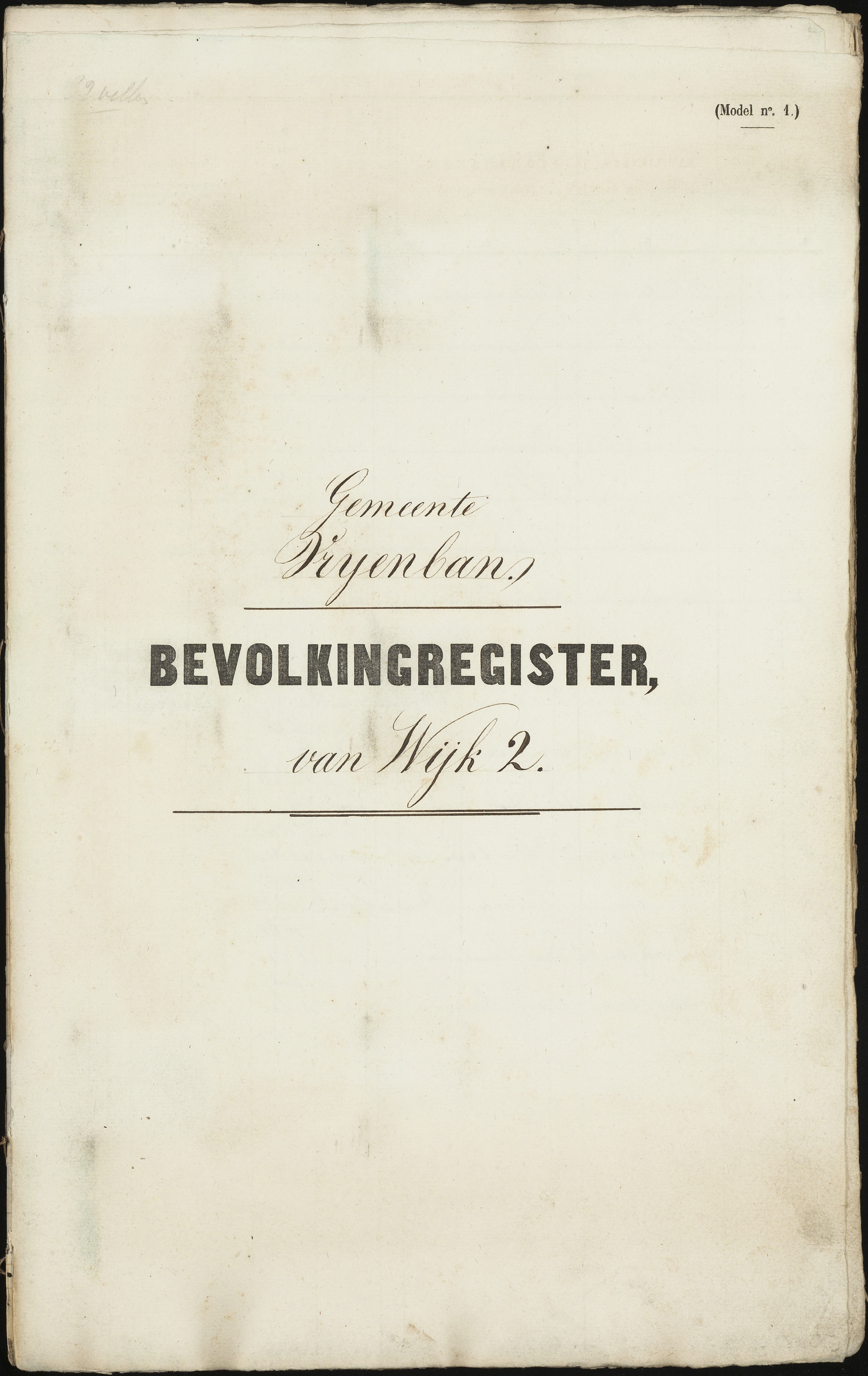Scan 1 uit het bronpakket: Vrijenban: ingezetenen Wijk 2, 1860–1870