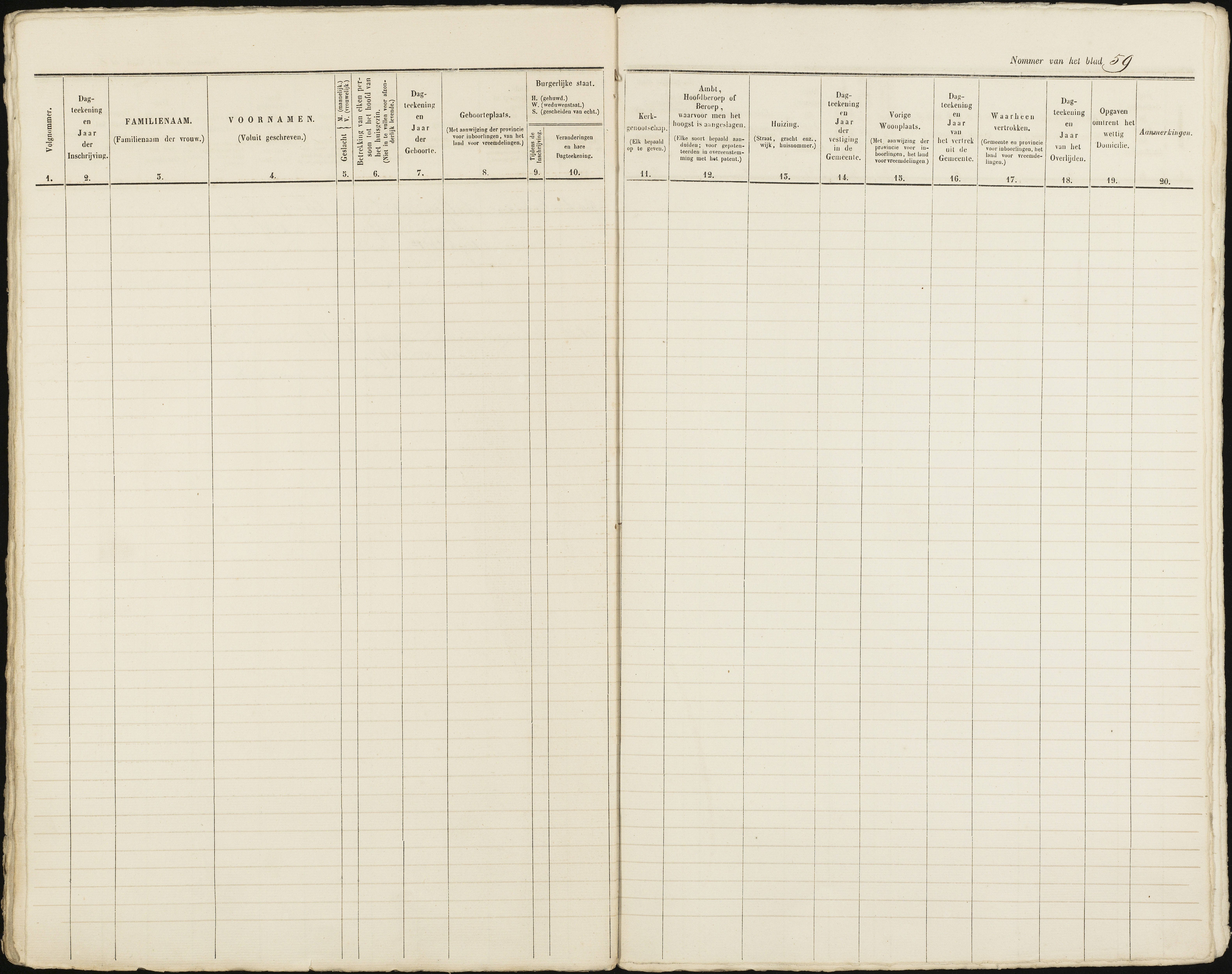 Scan 60 uit het bronpakket: Vrijenban: ingezetenen Wijk 2, 1860–1870